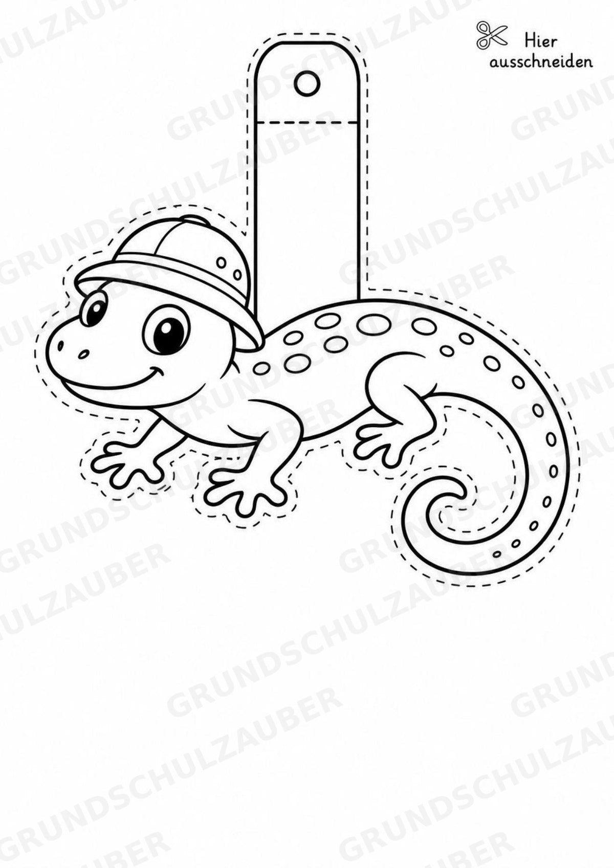 Eidechse – Fensterdeko – Basteln – Ausmalbild – Ausschneiden – 15 Vorlagen – Materialseite 8