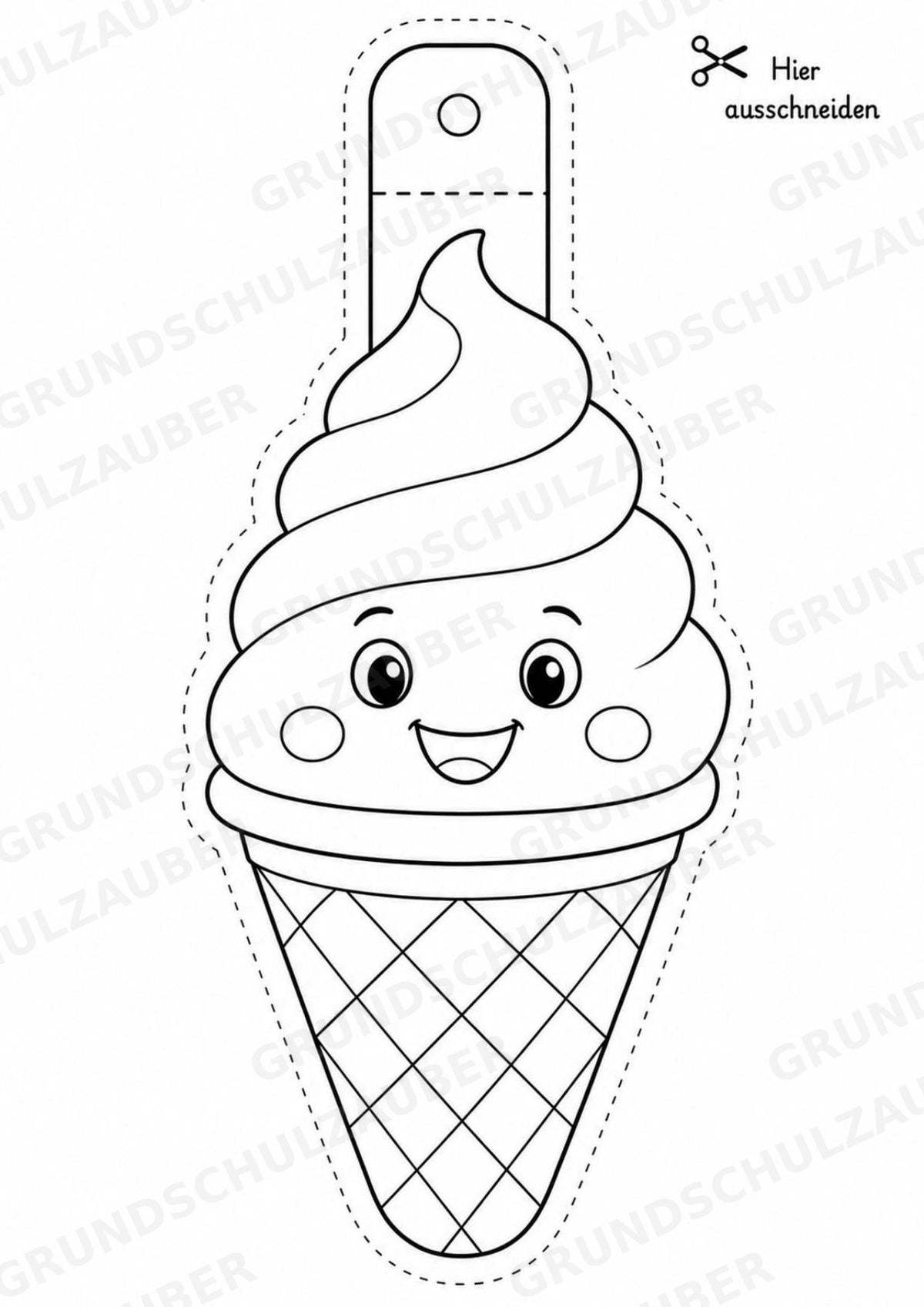 Eis im Sommer – Fensterdeko – Basteln – Ausmalbild – Ausschneiden – 15 Vorlagen – Materialseite 5