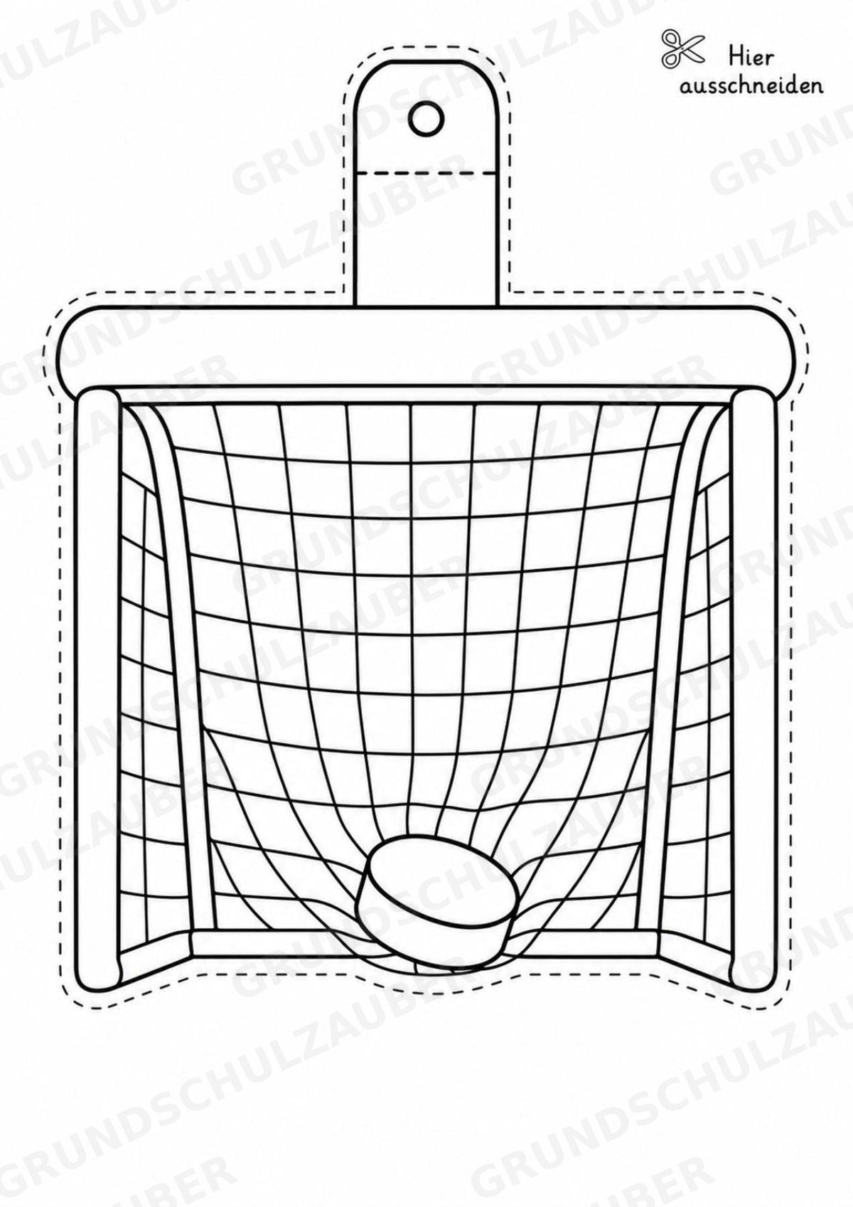 Eishockey – Fensterdeko – Basteln – Ausmalbild – Ausschneiden – 15 Vorlagen – Materialseite 8