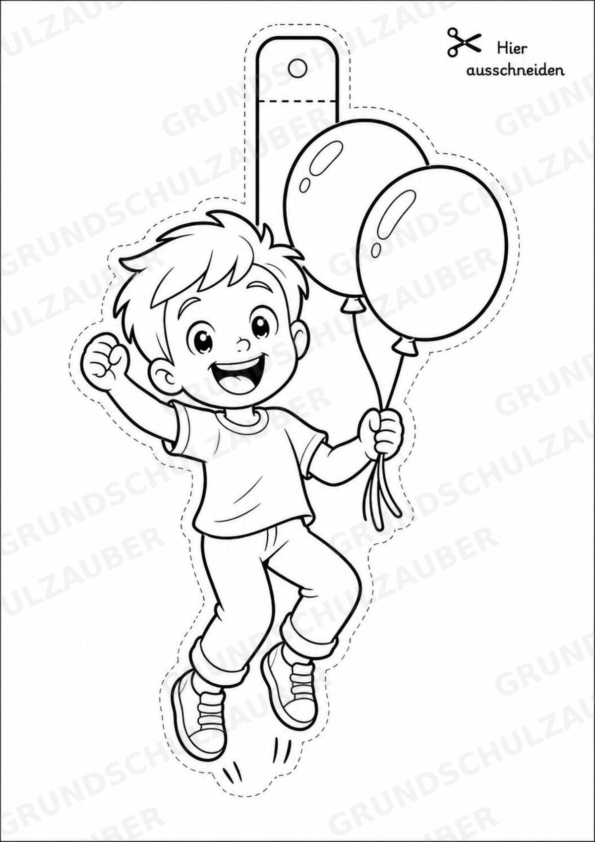 Emotionen – Fensterdeko – Basteln – Ausmalbild – Ausschneiden – 15 Vorlagen – Materialseite 14