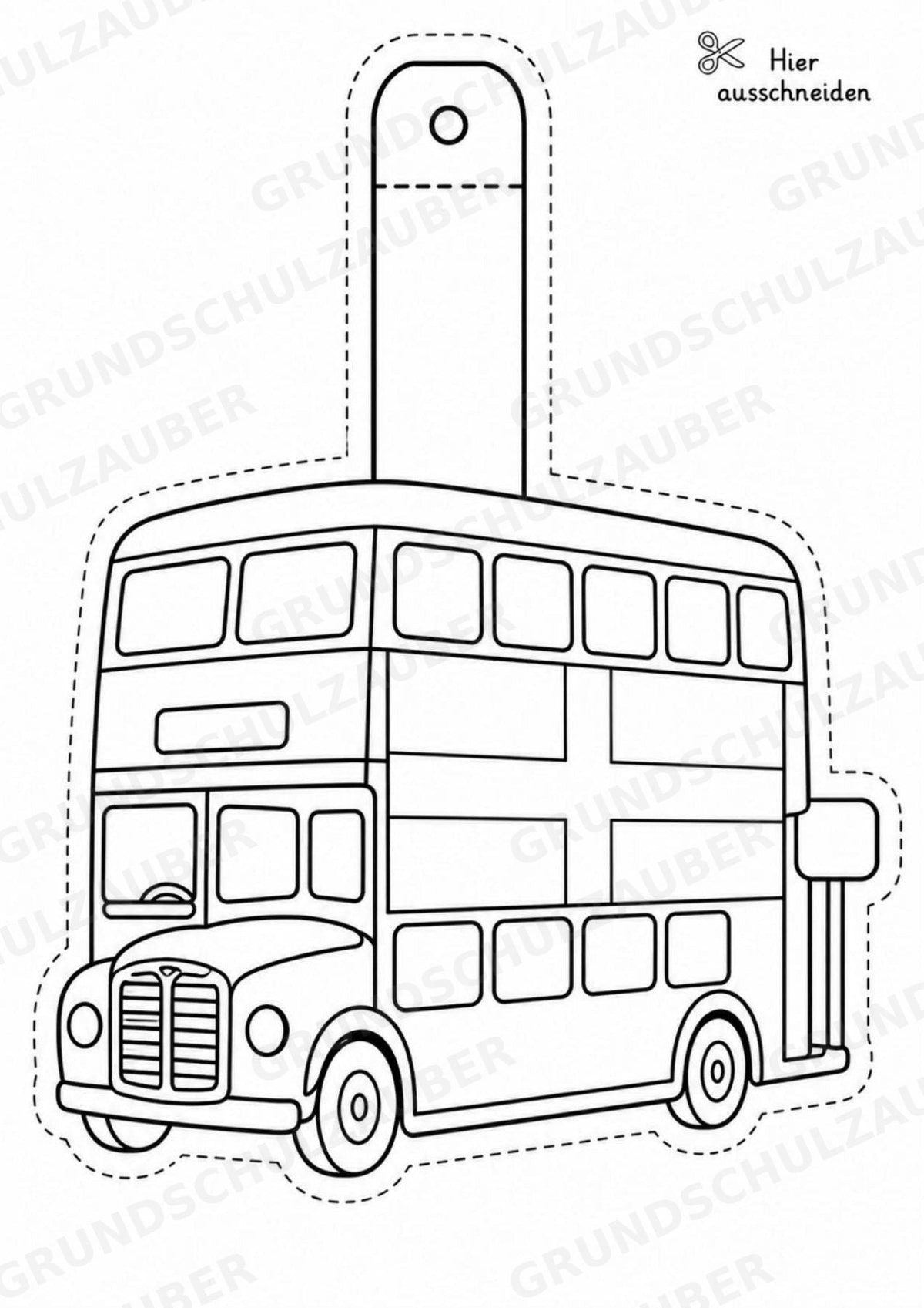 England – Fensterdeko – Basteln – Ausmalbild – Ausschneiden – 15 Vorlagen – Materialseite 4