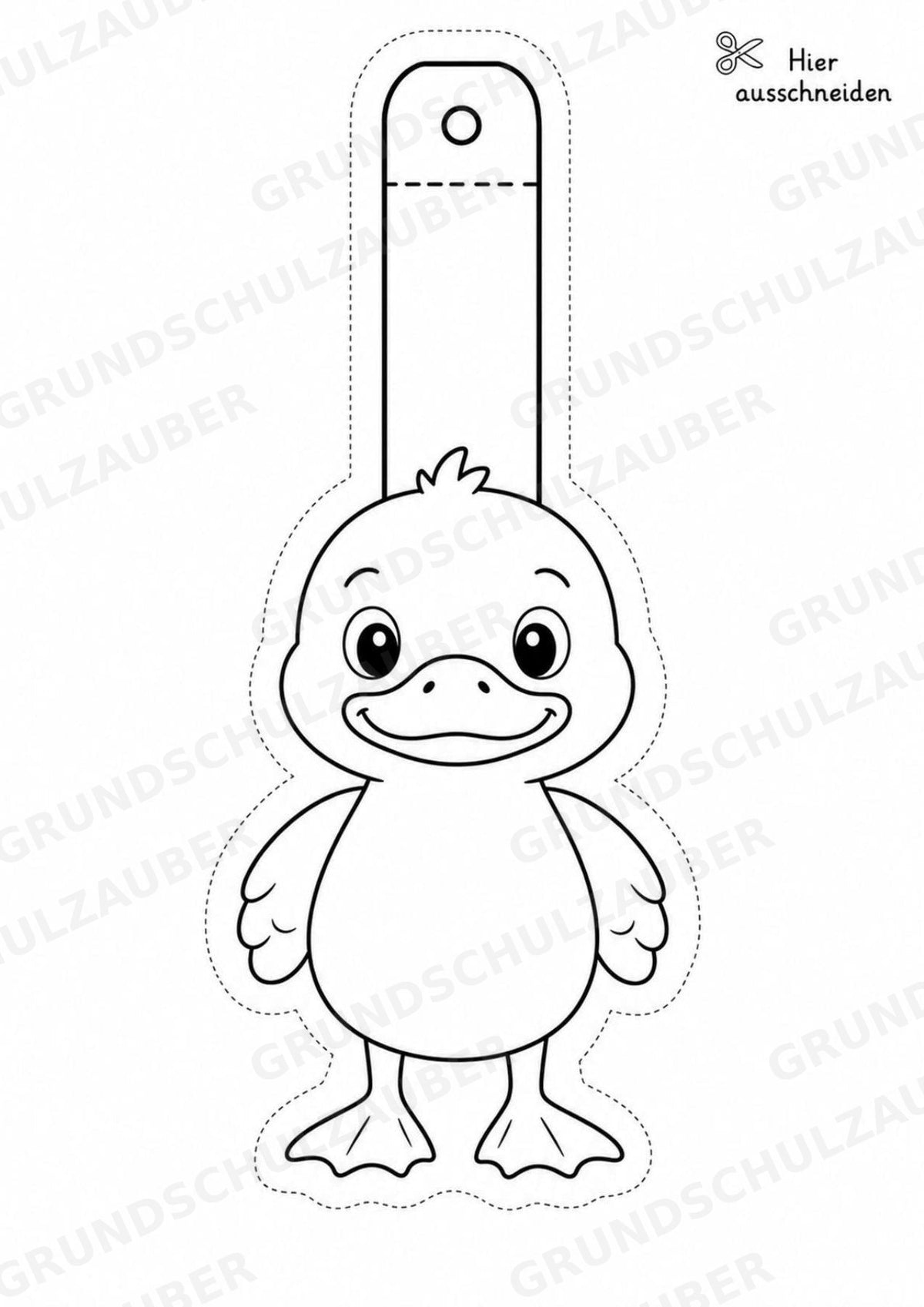 Ente – Fensterdeko – Basteln – Ausmalbild – Ausschneiden – 15 Vorlagen – Materialseite 2