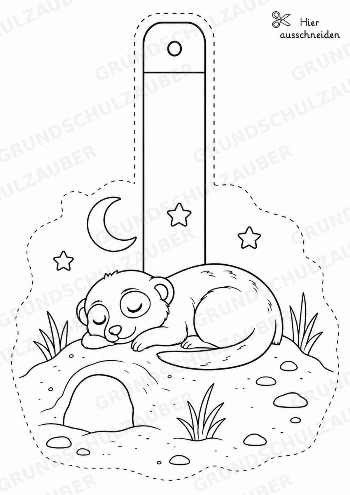 Erdmännchen – Fensterdeko – Basteln – Ausmalbild – Ausschneiden – 15 Vorlagen – Materialseite 11