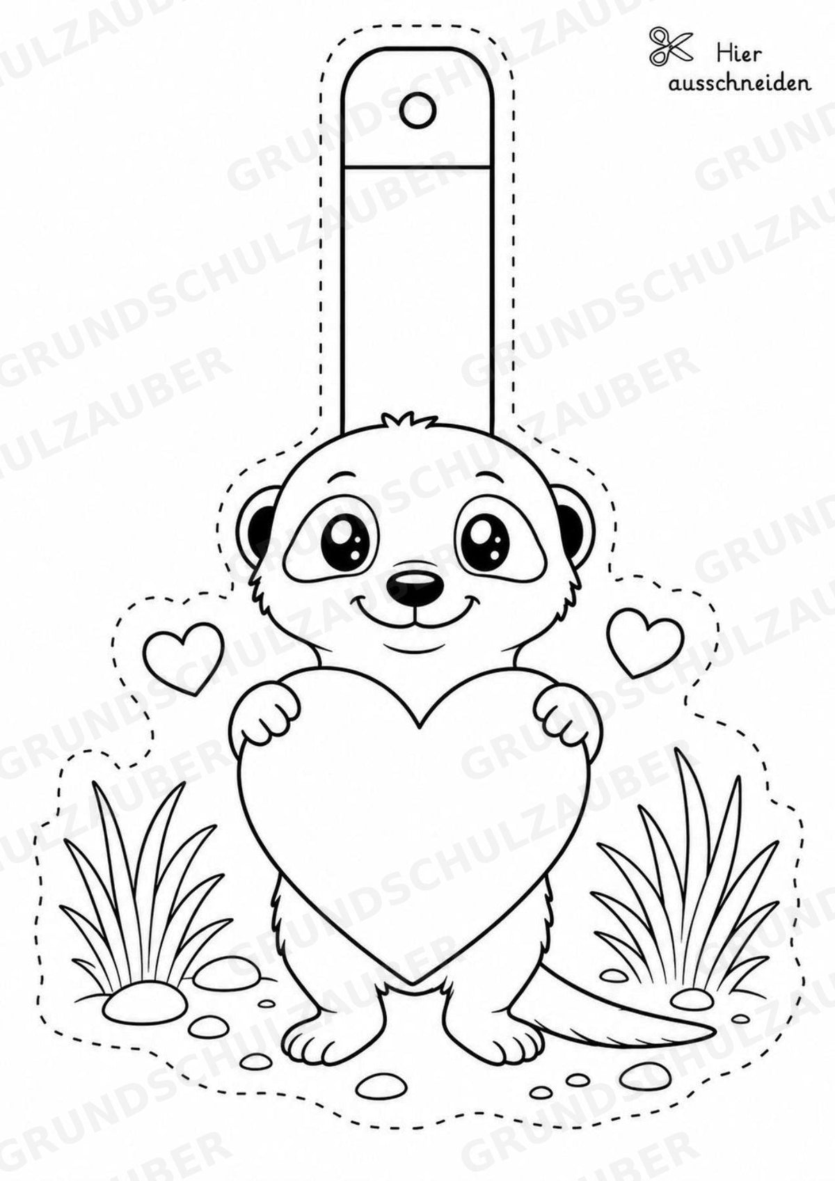 Erdmännchen – Fensterdeko – Basteln – Ausmalbild – Ausschneiden – 15 Vorlagen – Materialseite 14