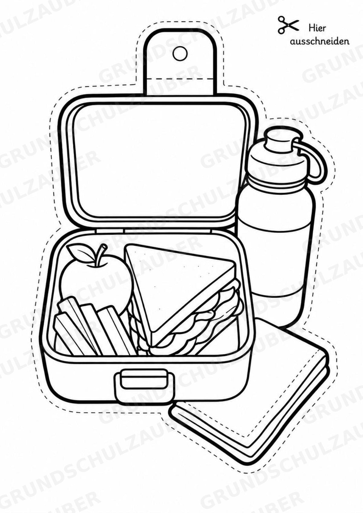 Essen und Trinken – Fensterdeko – Basteln – Ausmalbild – Ausschneiden – 15 Vorlagen – Materialseite 12