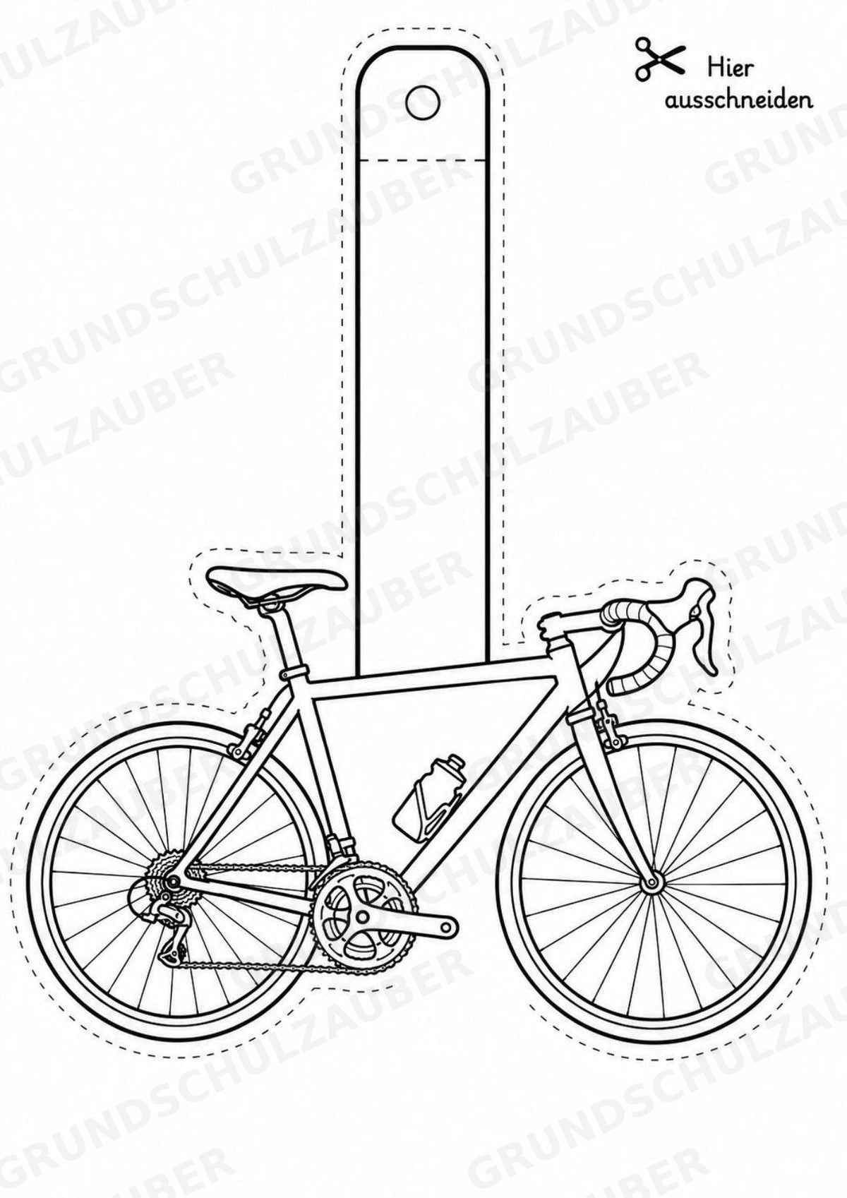 Fahrräder – Fensterdeko – Basteln – Ausmalbild – Ausschneiden – 15 Vorlagen – Materialseite 4