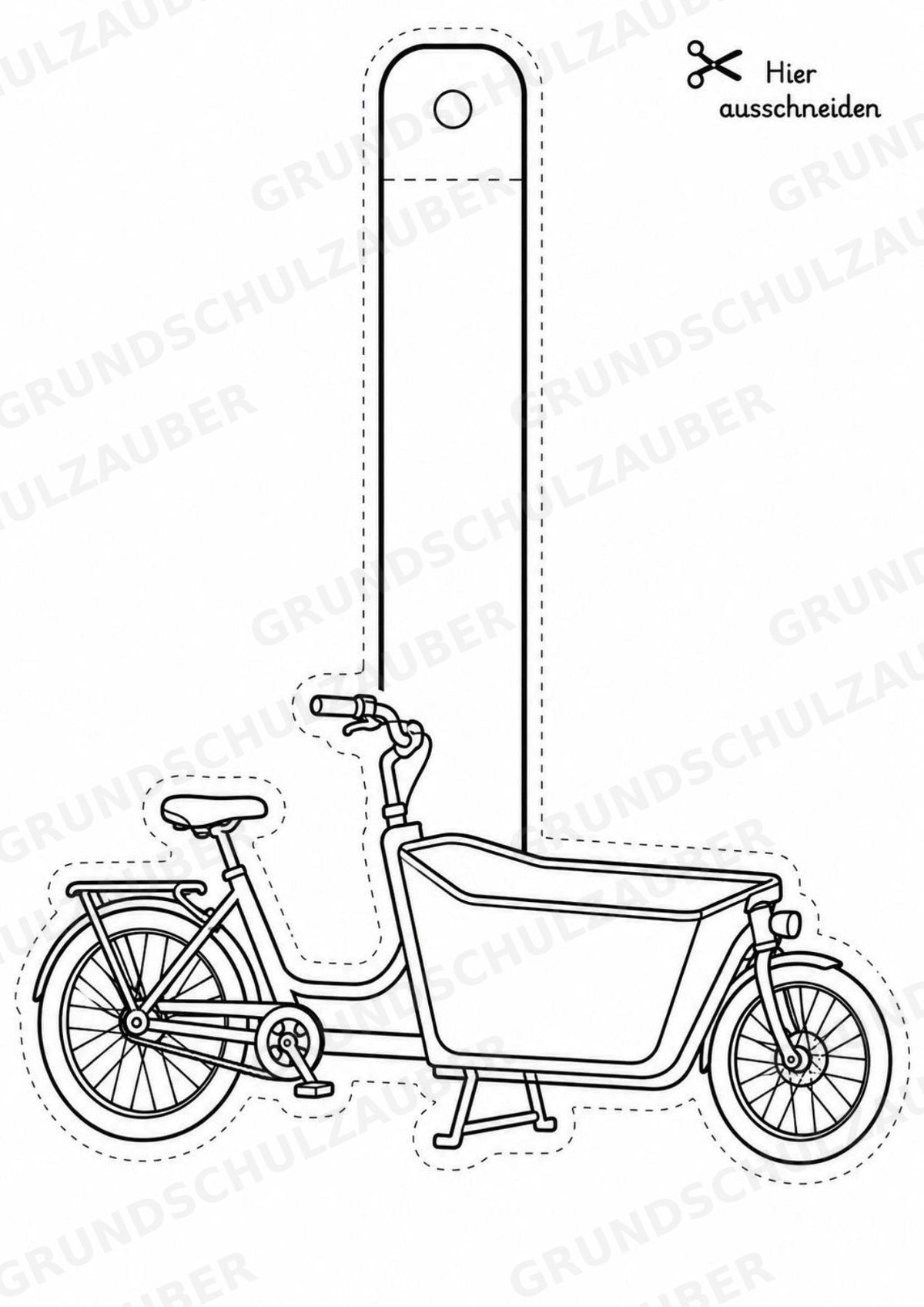 Fahrräder – Fensterdeko – Basteln – Ausmalbild – Ausschneiden – 15 Vorlagen – Materialseite 6