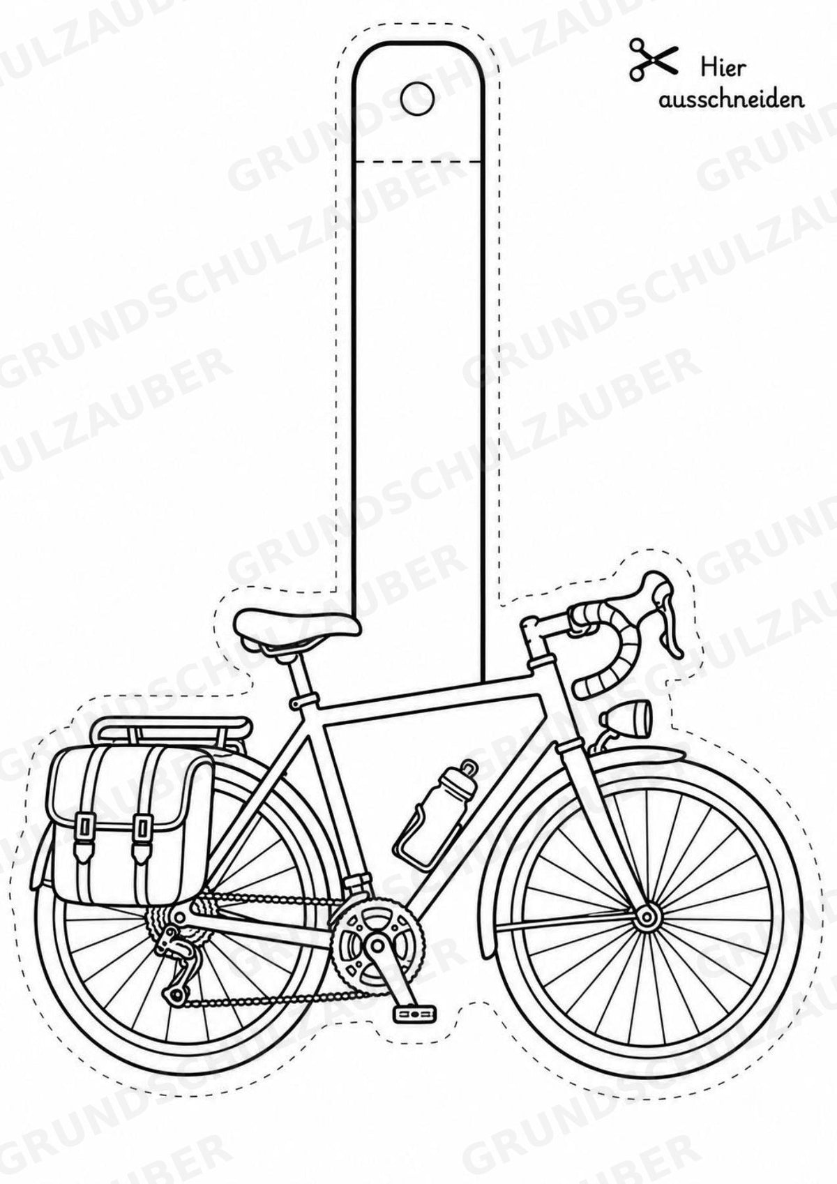 Fahrräder – Fensterdeko – Basteln – Ausmalbild – Ausschneiden – 15 Vorlagen – Materialseite 11