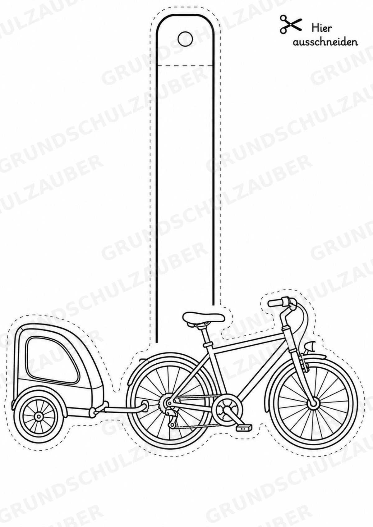 Fahrräder – Fensterdeko – Basteln – Ausmalbild – Ausschneiden – 15 Vorlagen – Materialseite 16