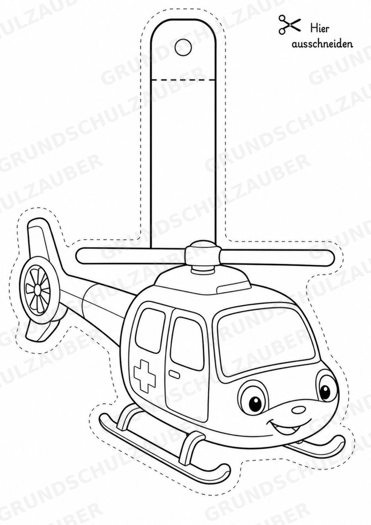 Fahrzeuge – Fensterdeko – Basteln – Ausmalbild – Ausschneiden – 15 Vorlagen – Materialseite 8