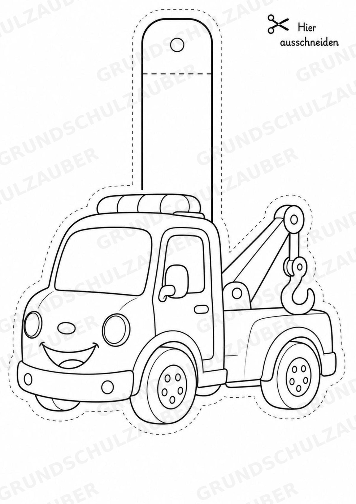 Fahrzeuge – Fensterdeko – Basteln – Ausmalbild – Ausschneiden – 15 Vorlagen – Materialseite 14