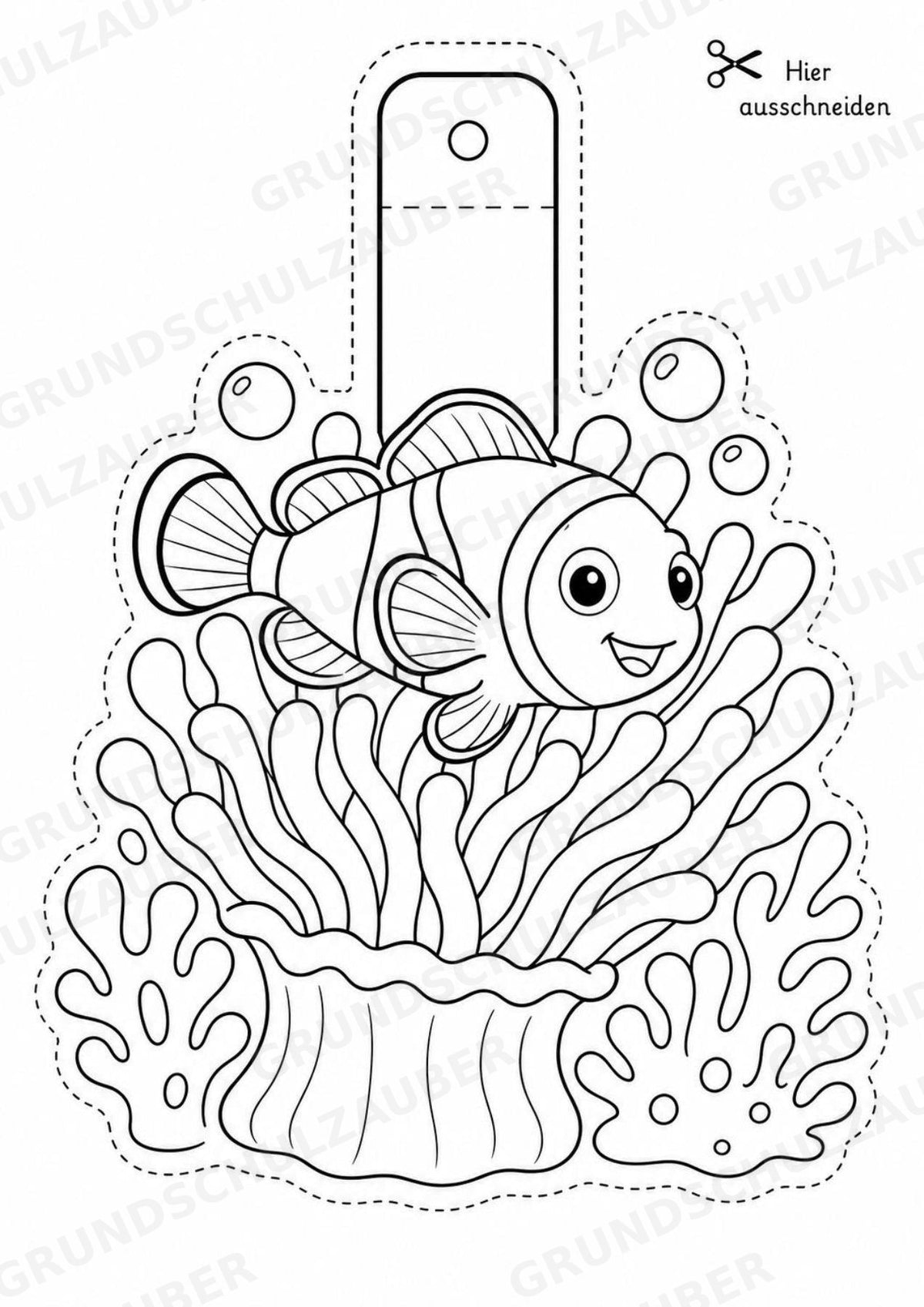 Fische – Fensterdeko – Basteln – Ausmalbild – Ausschneiden – 15 Vorlagen – Materialseite 2