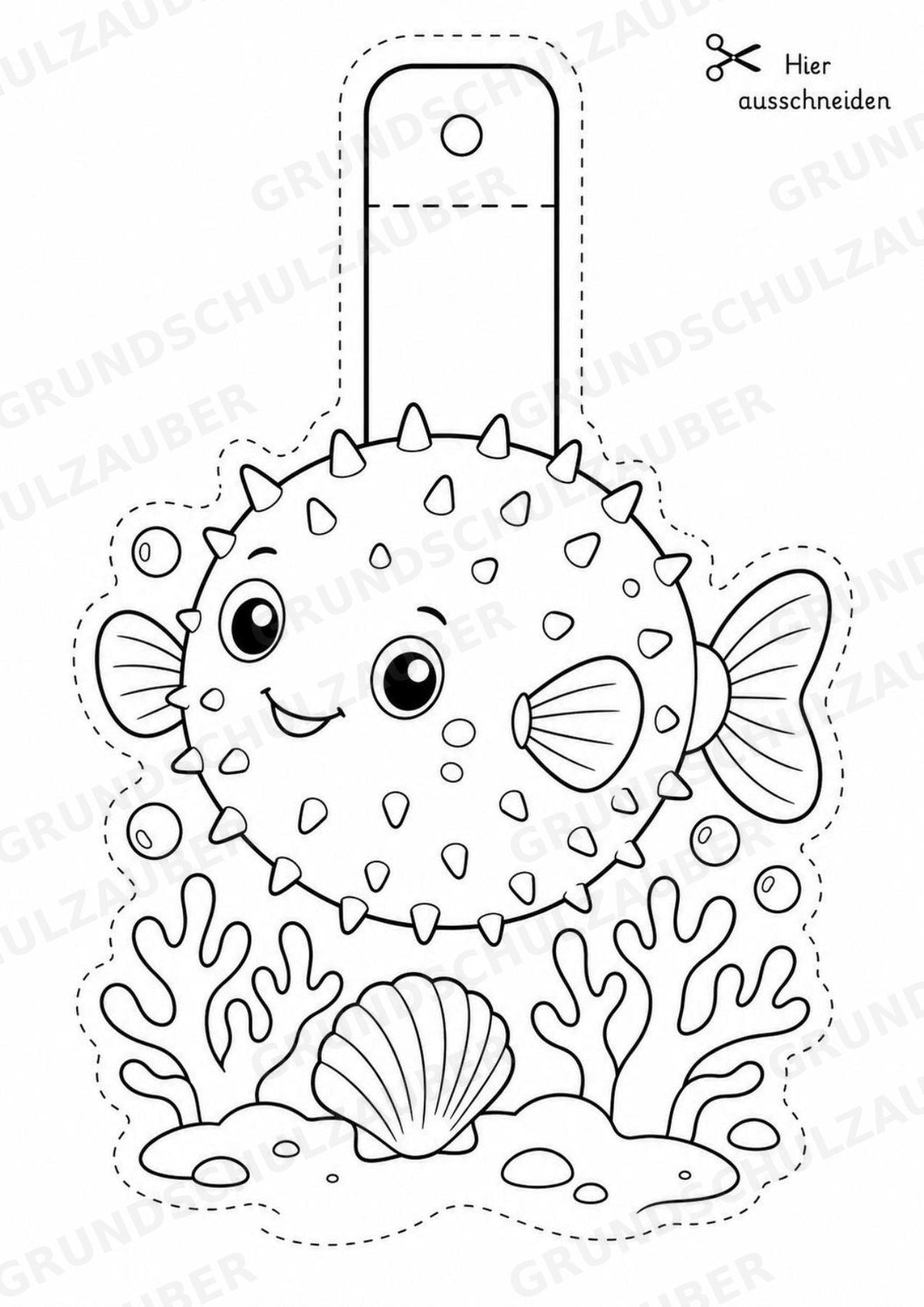 Fische – Fensterdeko – Basteln – Ausmalbild – Ausschneiden – 15 Vorlagen – Materialseite 5