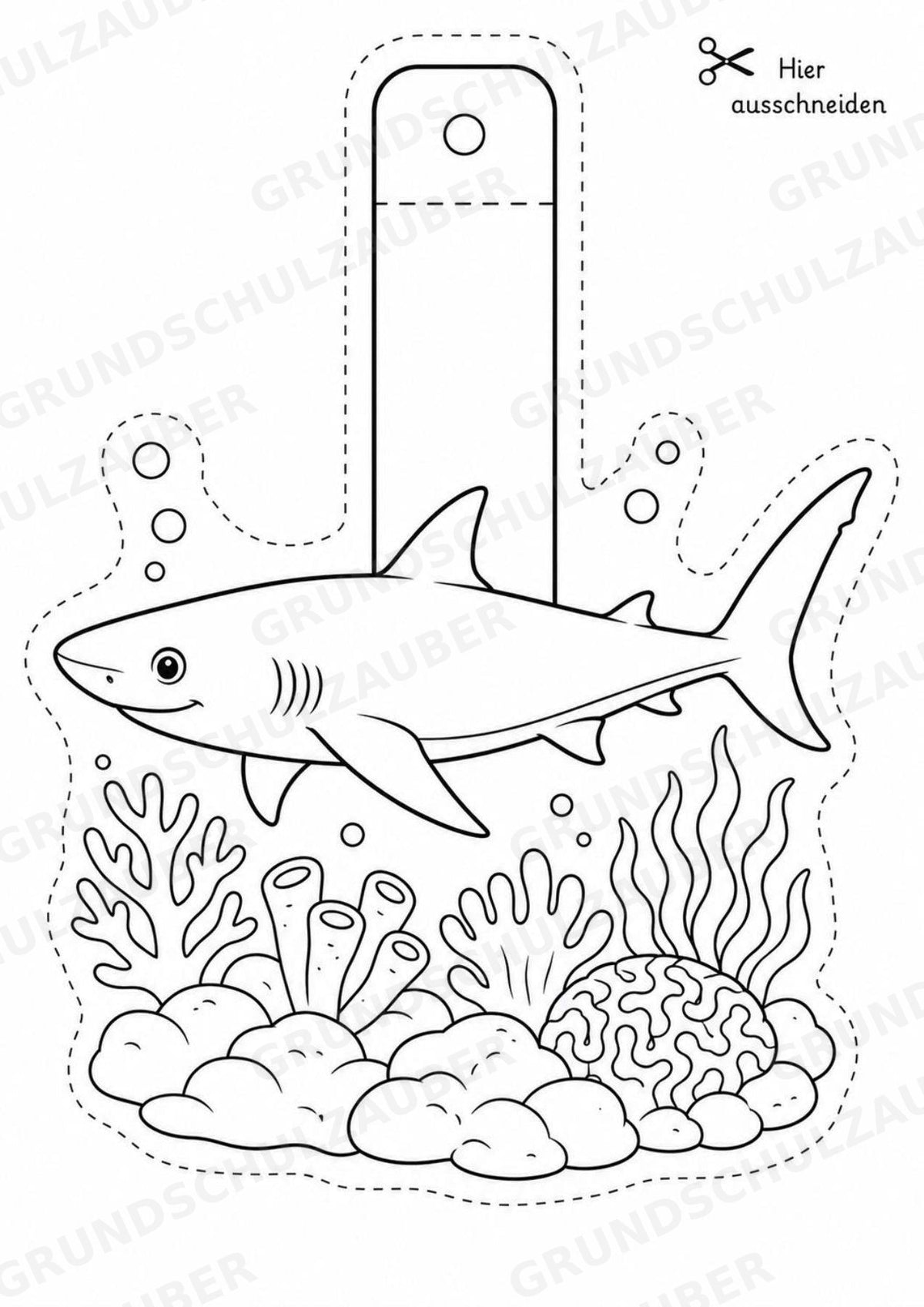 Fische – Fensterdeko – Basteln – Ausmalbild – Ausschneiden – 15 Vorlagen – Materialseite 9