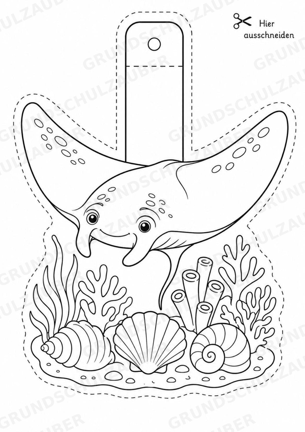 Fische – Fensterdeko – Basteln – Ausmalbild – Ausschneiden – 15 Vorlagen – Materialseite 10