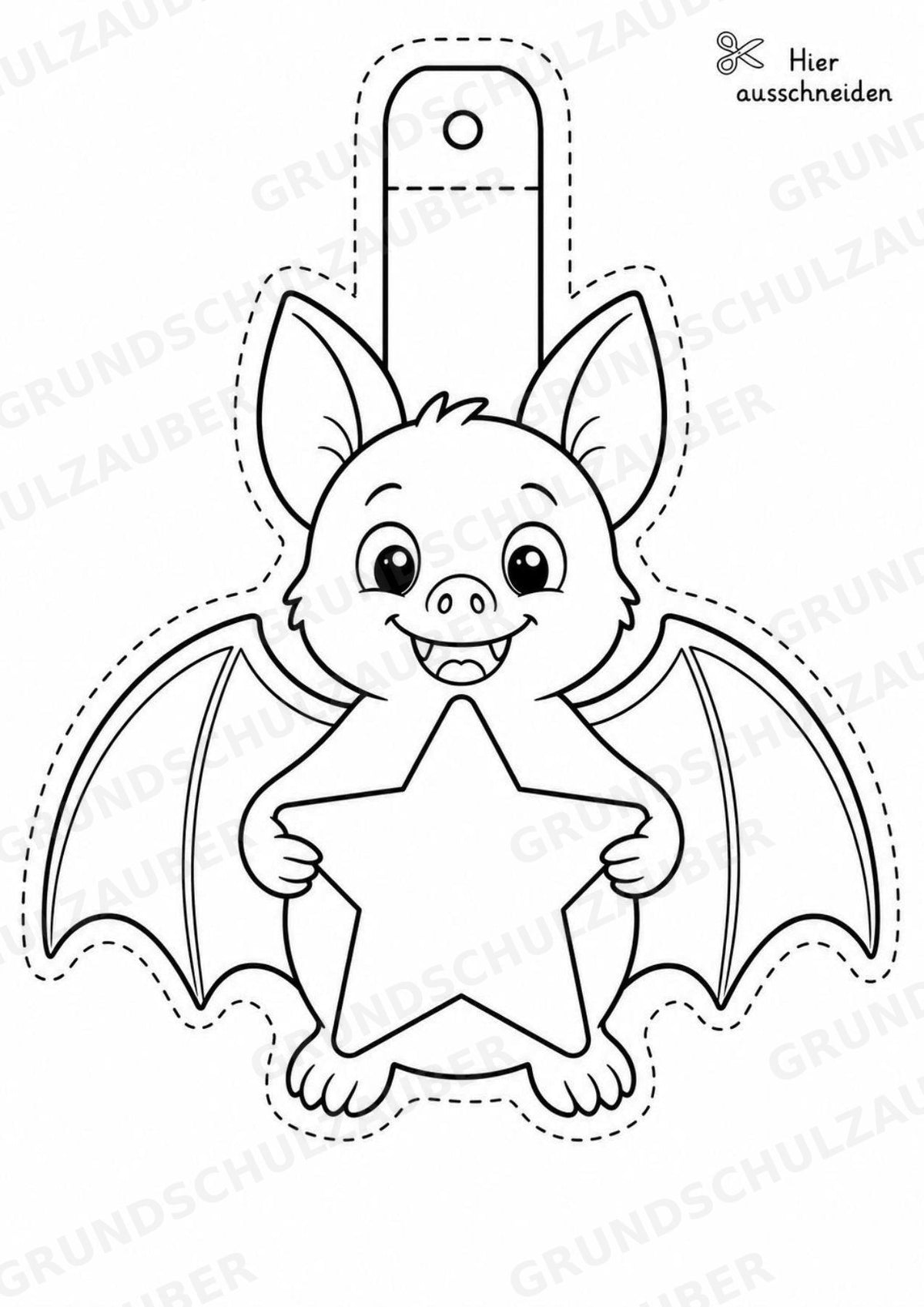 Fledermaus – Fensterdeko – Basteln – Ausmalbild – Ausschneiden – 15 Vorlagen – Materialseite 2