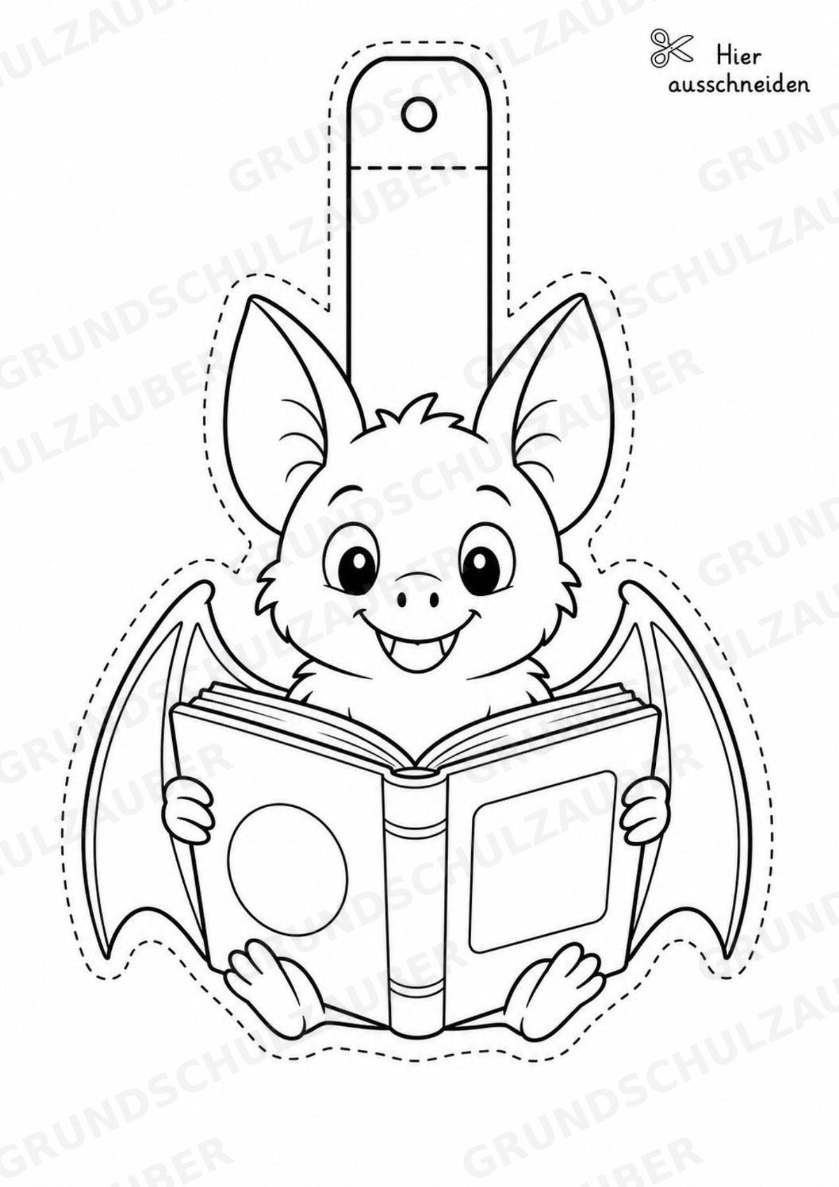 Fledermaus – Fensterdeko – Basteln – Ausmalbild – Ausschneiden – 15 Vorlagen – Materialseite 4