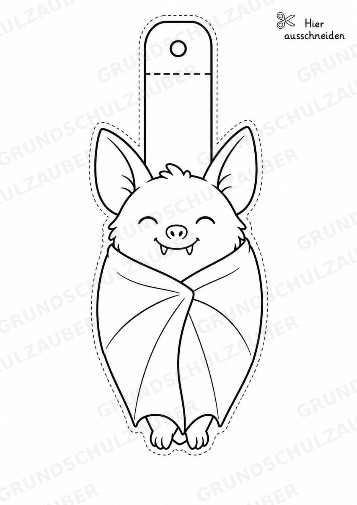 Fledermaus – Fensterdeko – Basteln – Ausmalbild – Ausschneiden – 15 Vorlagen – Materialseite 11