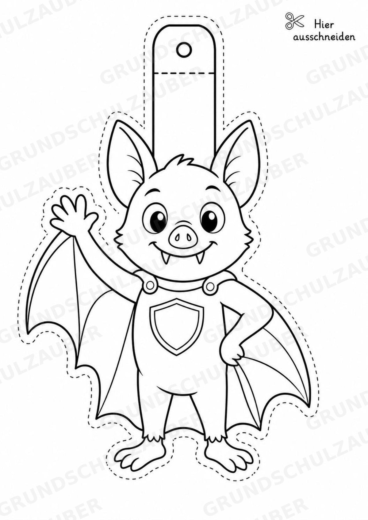 Fledermaus – Fensterdeko – Basteln – Ausmalbild – Ausschneiden – 15 Vorlagen – Materialseite 12