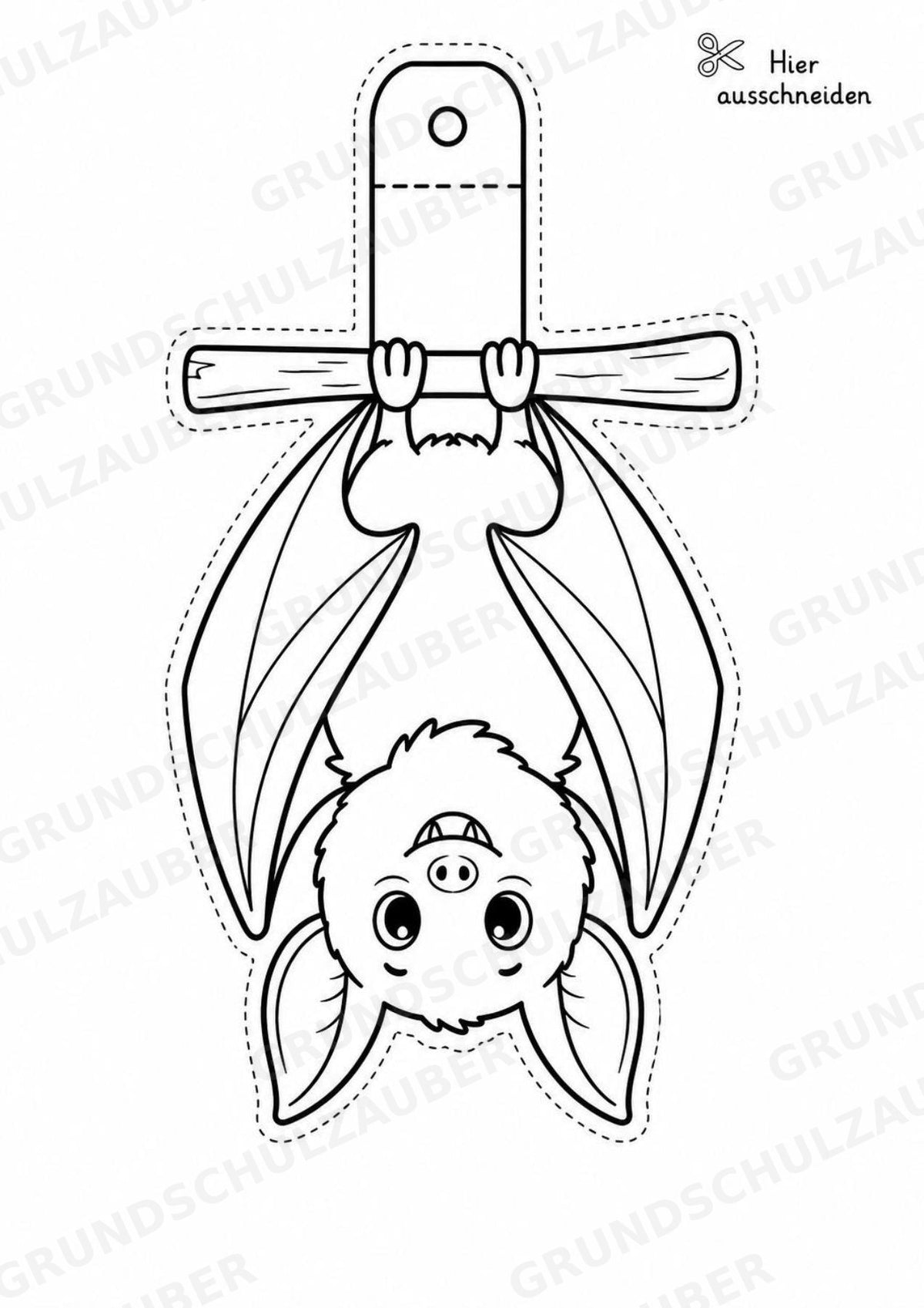 Fledermaus – Fensterdeko – Basteln – Ausmalbild – Ausschneiden – 15 Vorlagen – Materialseite 16