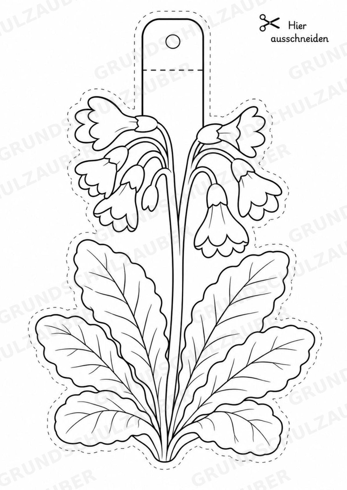 Frühblüher – Fensterdeko – Basteln – Ausmalbild – Ausschneiden – 15 Vorlagen – Materialseite 13