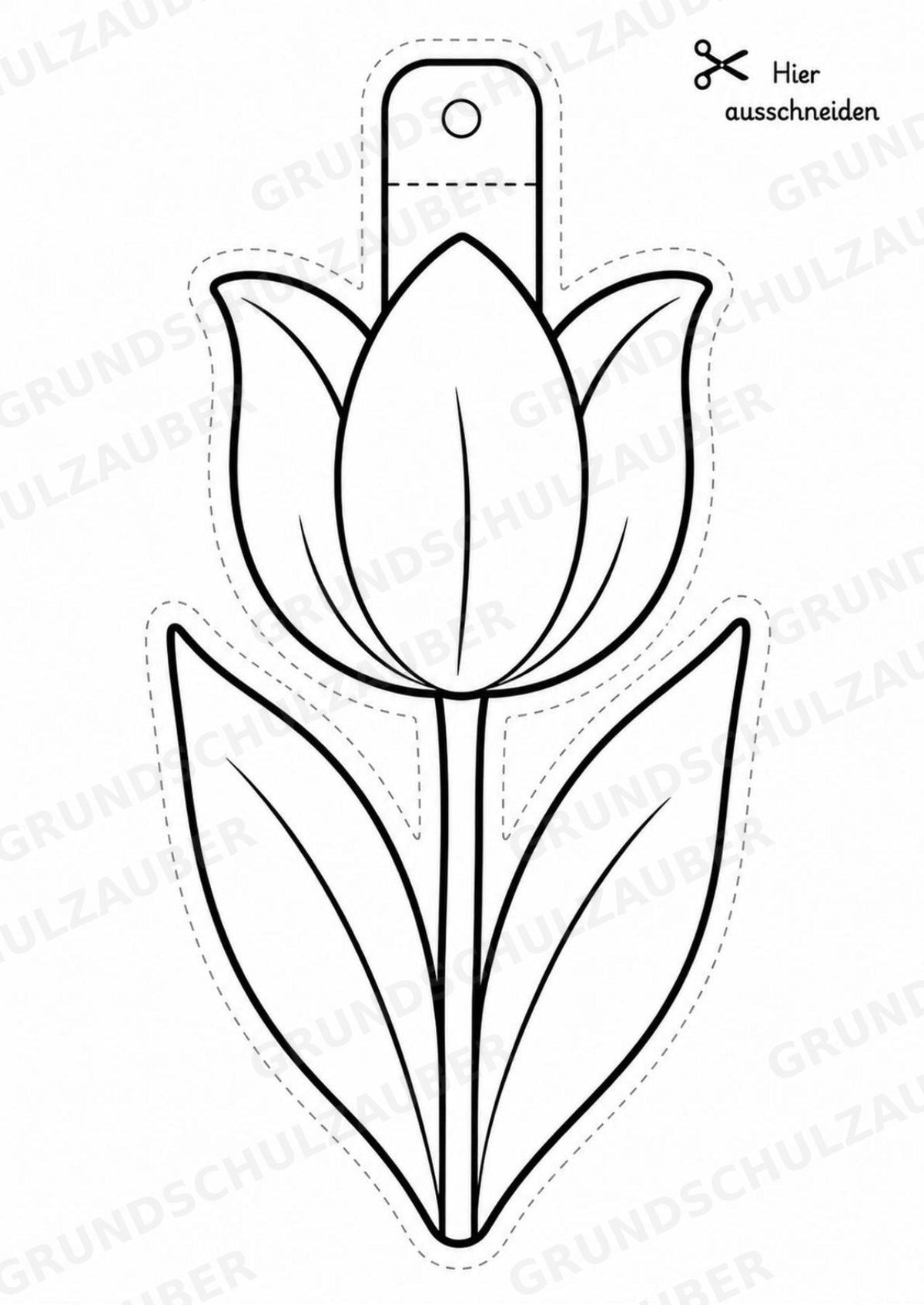 Frühling – Fensterdeko – Basteln – Ausmalbild – Ausschneiden – 15 Vorlagen – Materialseite 2