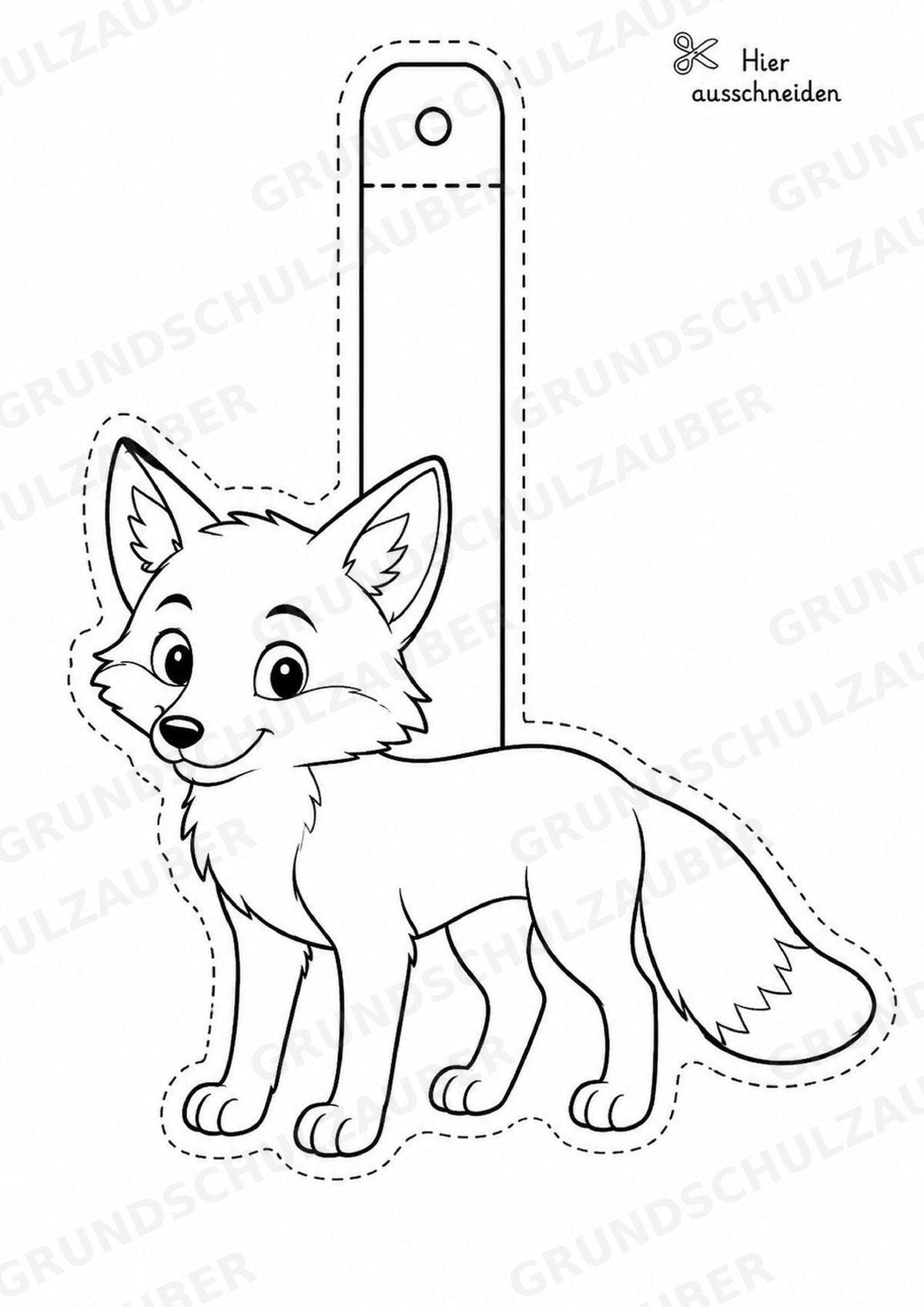 Fuchs – Fensterdeko – Basteln – Ausmalbild – Ausschneiden – 15 Vorlagen – Materialseite 2