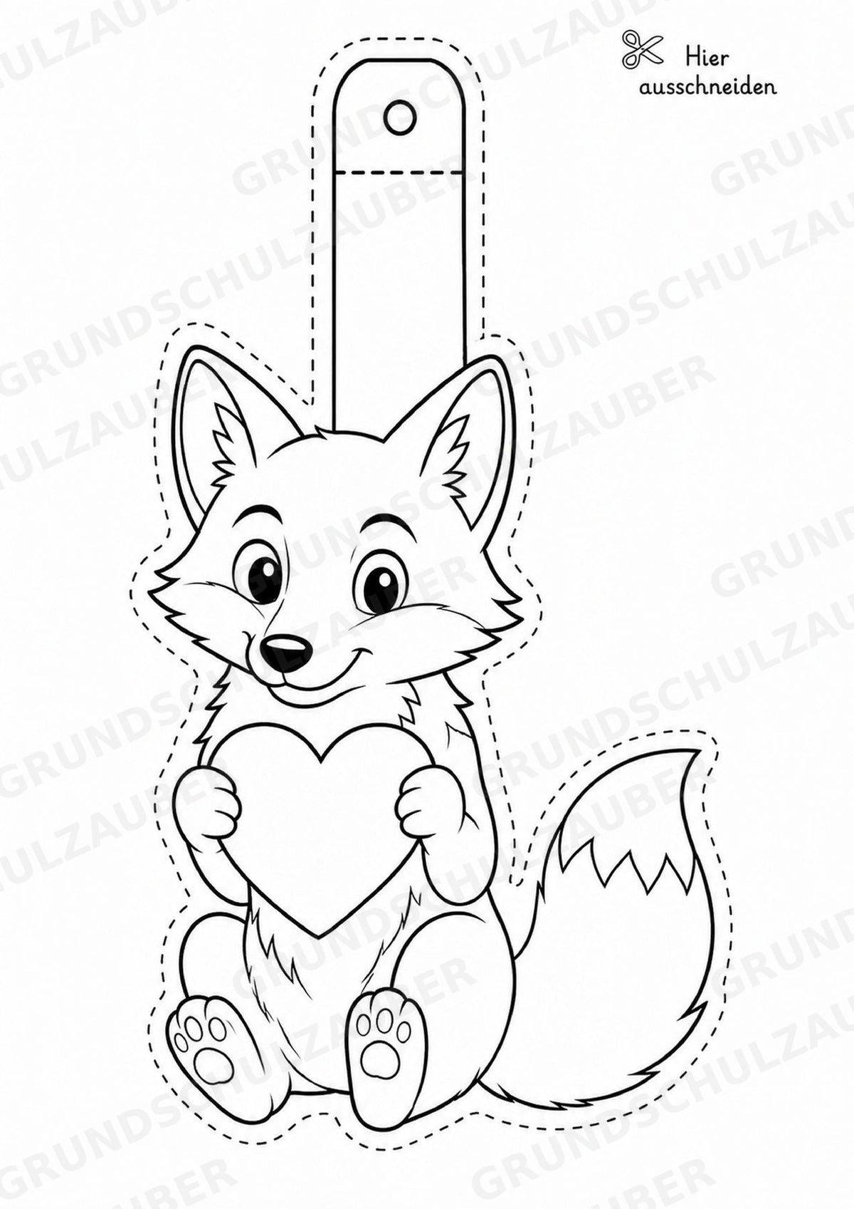 Fuchs – Fensterdeko – Basteln – Ausmalbild – Ausschneiden – 15 Vorlagen – Materialseite 7