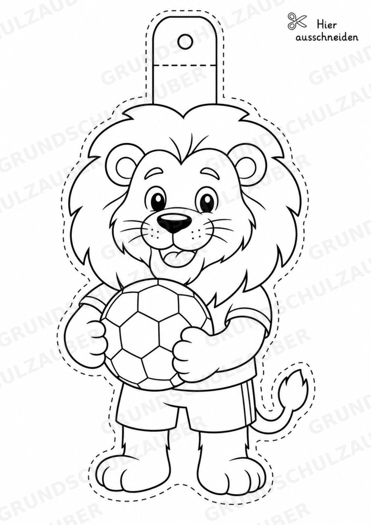 Fußball – Fensterdeko – Basteln – Ausmalbild – Ausschneiden – 15 Vorlagen – Materialseite 12