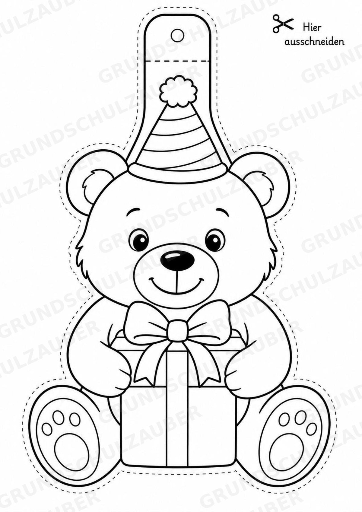 Geburtstag – Fensterdeko – Basteln – Ausmalbild – Ausschneiden – 15 Vorlagen – Materialseite 7