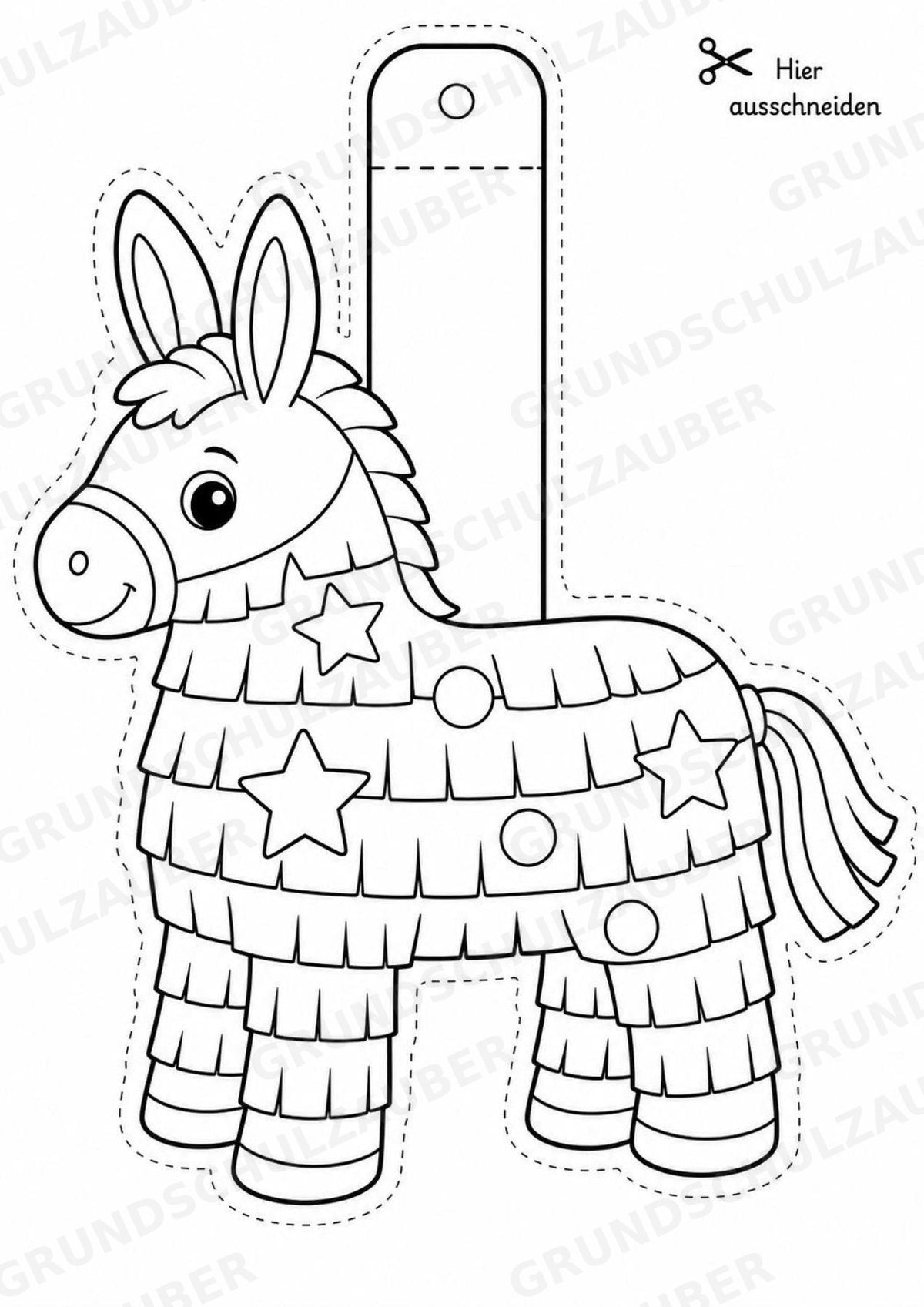 Geburtstag – Fensterdeko – Basteln – Ausmalbild – Ausschneiden – 15 Vorlagen – Materialseite 8