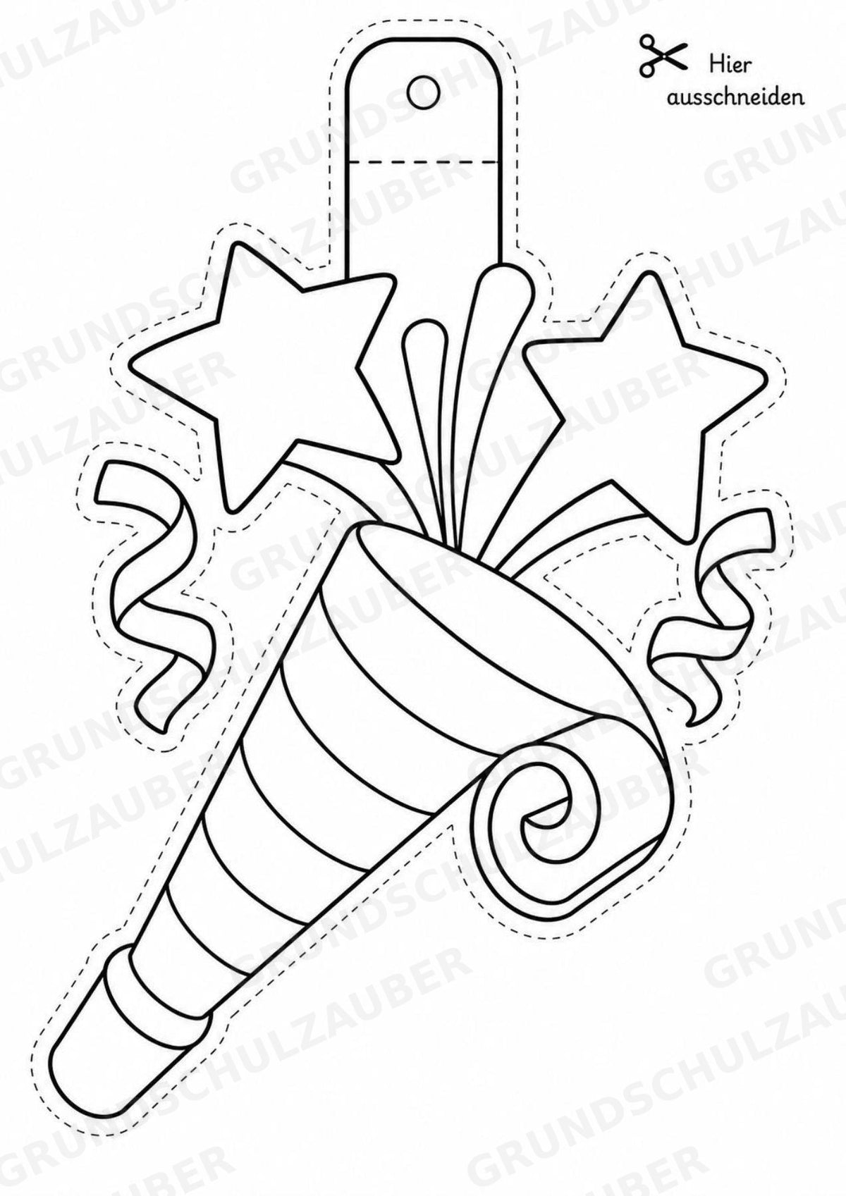Geburtstag – Fensterdeko – Basteln – Ausmalbild – Ausschneiden – 15 Vorlagen – Materialseite 9