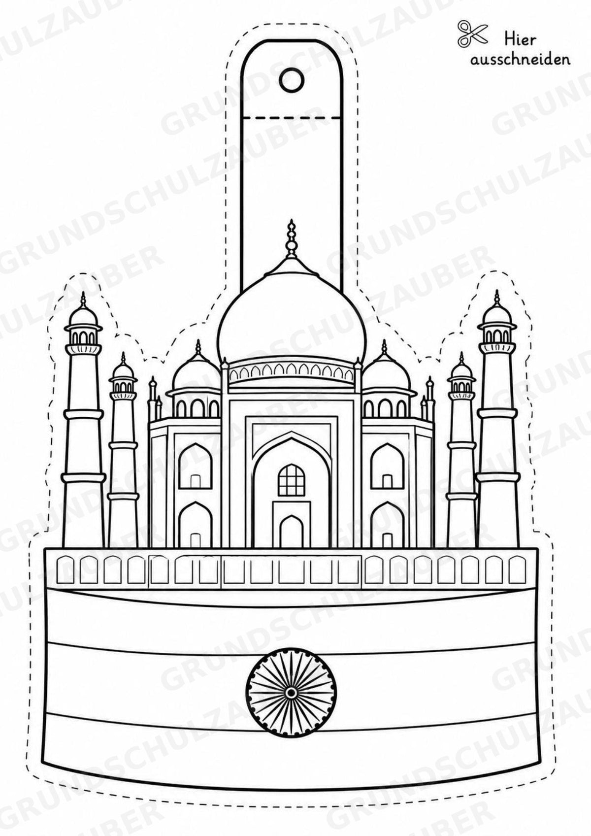 Indien – Fensterdeko – Basteln – Ausmalbild – Ausschneiden – 15 Vorlagen – Materialseite 2