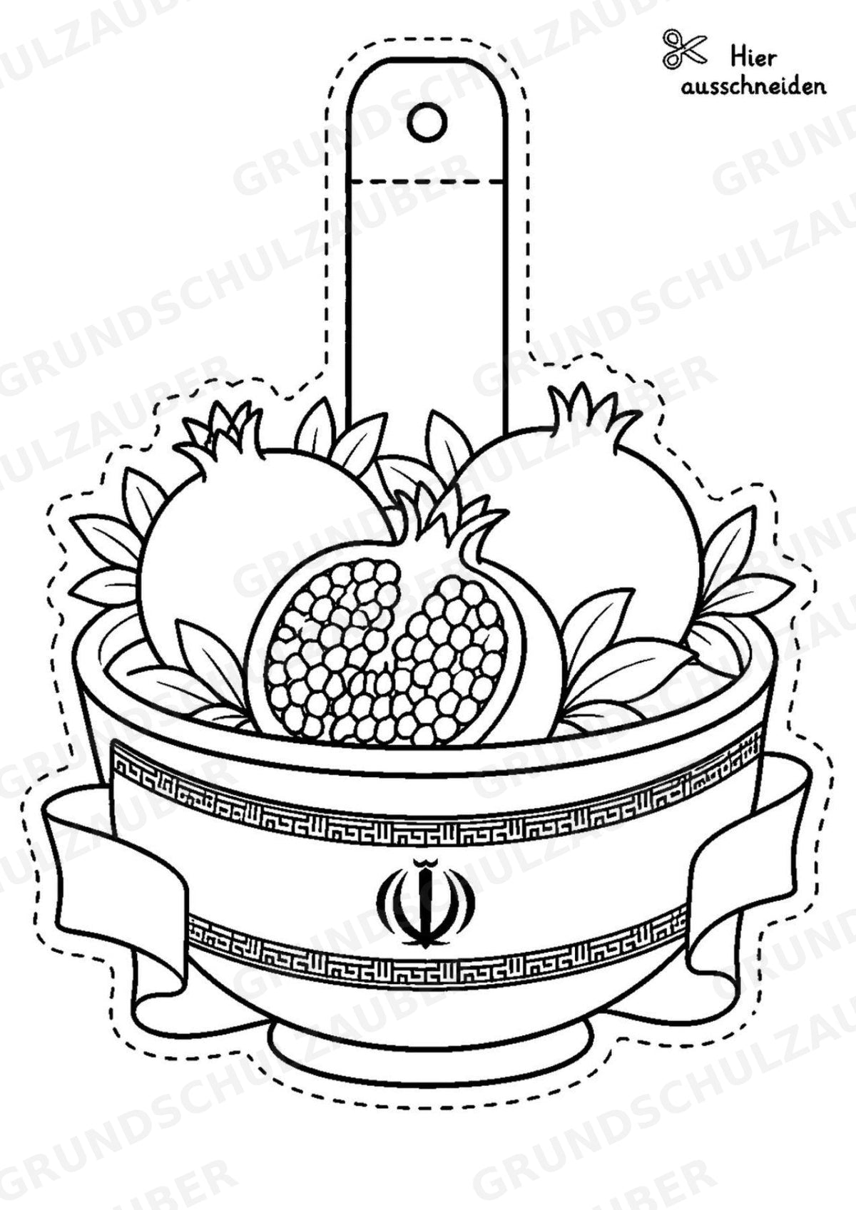 Iran – Fensterdeko – Basteln – Ausmalbild – Ausschneiden – 15 Vorlagen – Materialseite 7