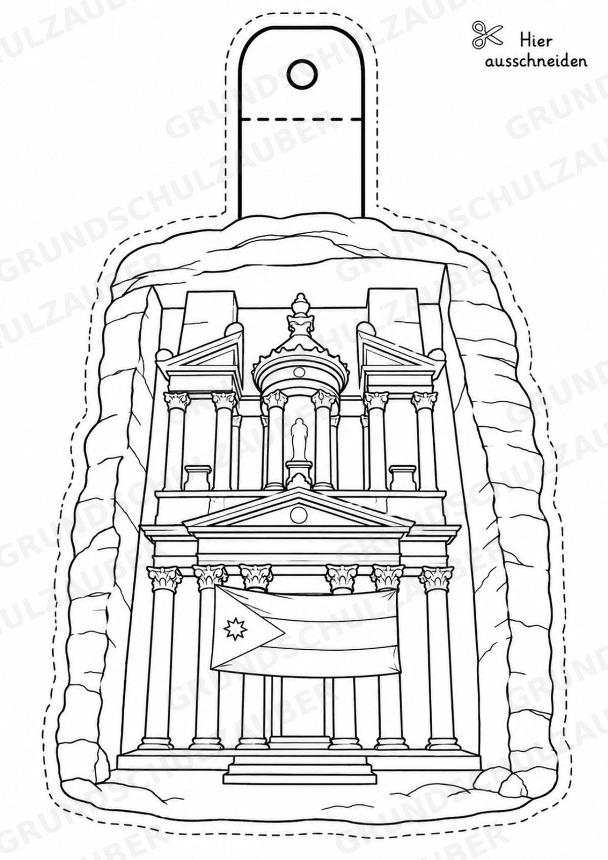 Jordanien – Fensterdeko – Basteln – Ausmalbild – Ausschneiden – 15 Vorlagen – Materialseite 2