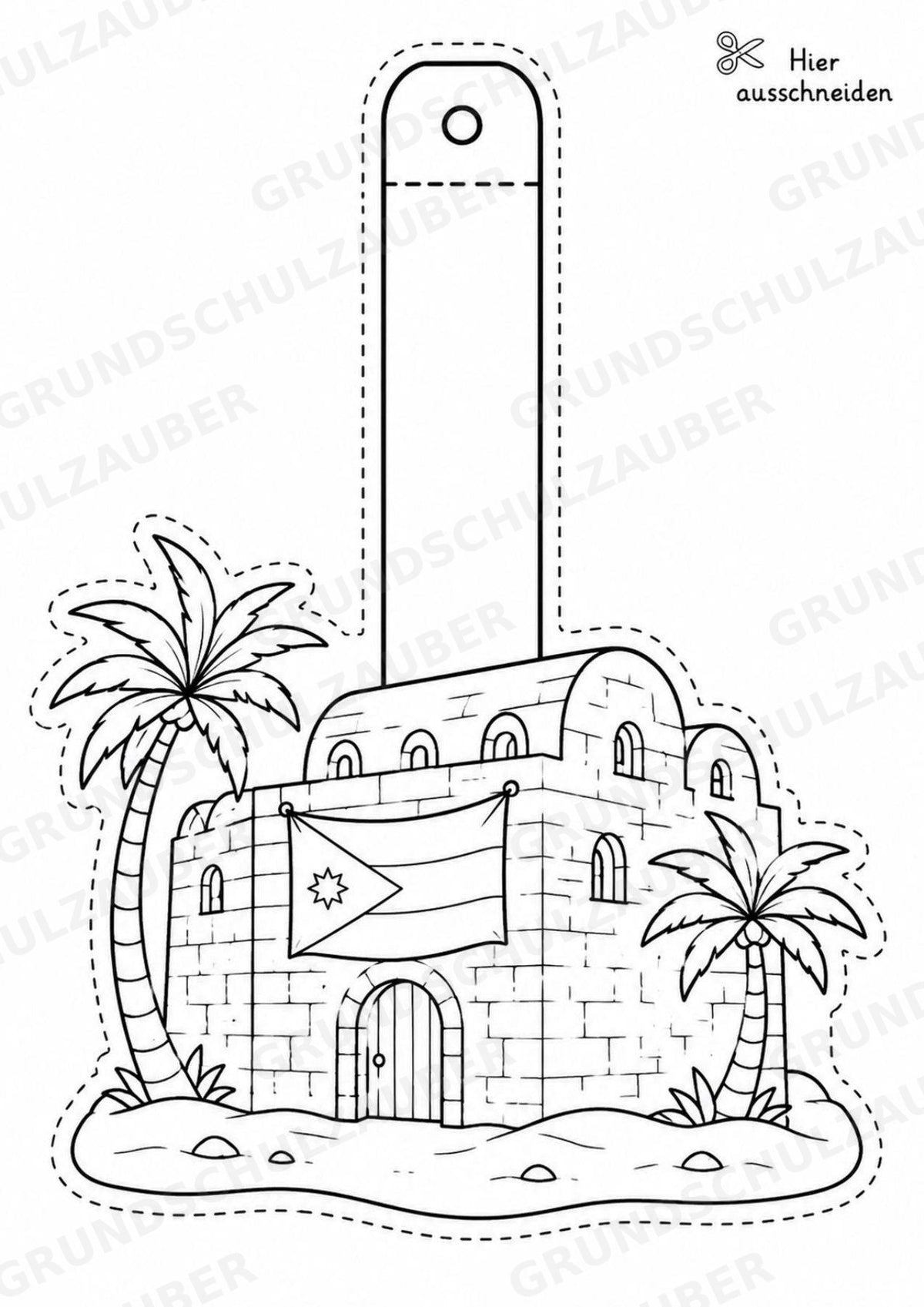 Jordanien – Fensterdeko – Basteln – Ausmalbild – Ausschneiden – 15 Vorlagen – Materialseite 12