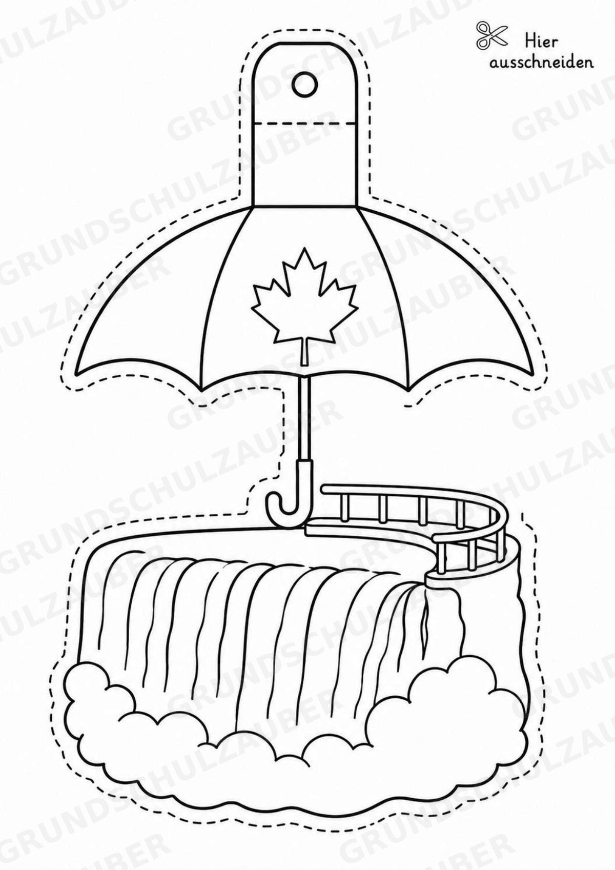 Kanada – Fensterdeko – Basteln – Ausmalbild – Ausschneiden – 15 Vorlagen – Materialseite 13