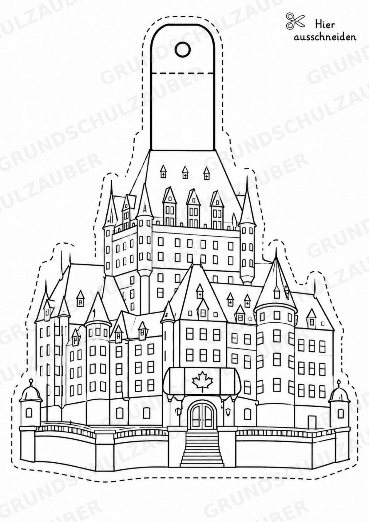 Kanada – Fensterdeko – Basteln – Ausmalbild – Ausschneiden – 15 Vorlagen – Materialseite 15