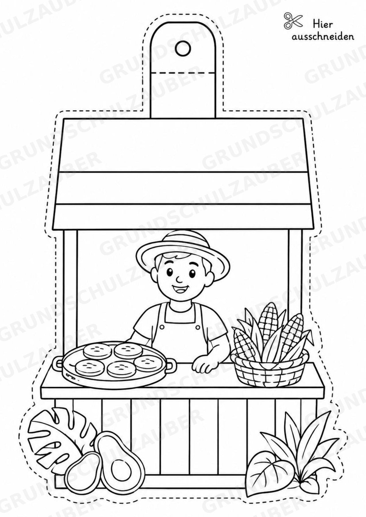 Kolumbien – Fensterdeko – Basteln – Ausmalbild – Ausschneiden – 15 Vorlagen – Materialseite 12