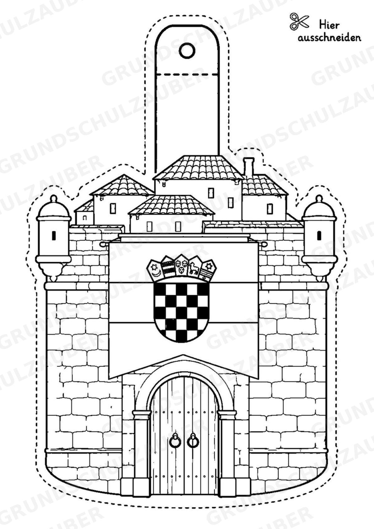 Kroatien – Fensterdeko – Basteln – Ausmalbild – Ausschneiden – 15 Vorlagen – Materialseite 2