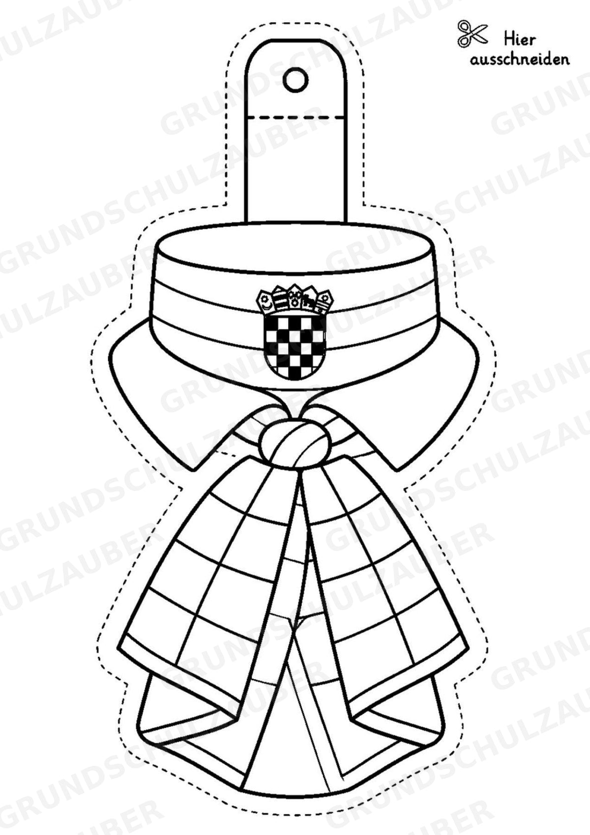 Kroatien – Fensterdeko – Basteln – Ausmalbild – Ausschneiden – 15 Vorlagen – Materialseite 8