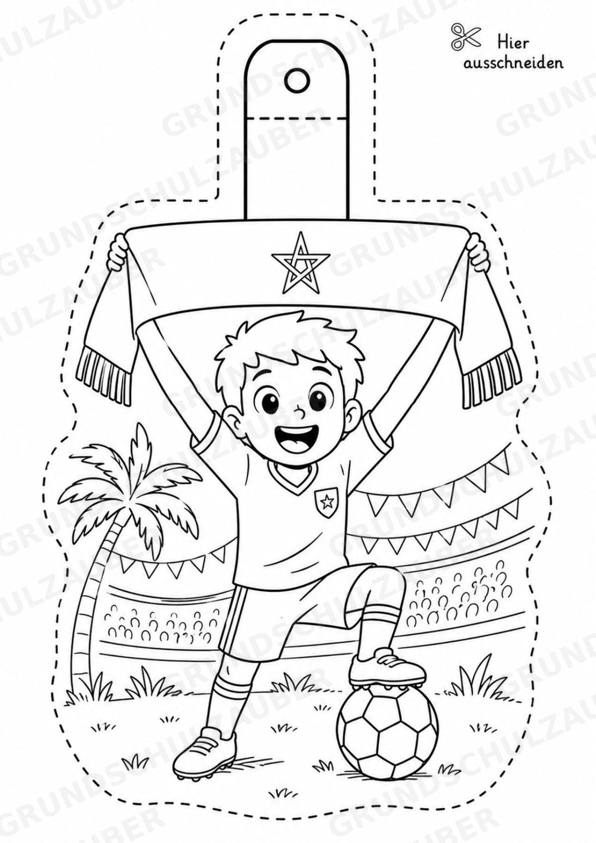 Marokko – Fensterdeko – Basteln – Ausmalbild – Ausschneiden – 15 Vorlagen – Materialseite 13