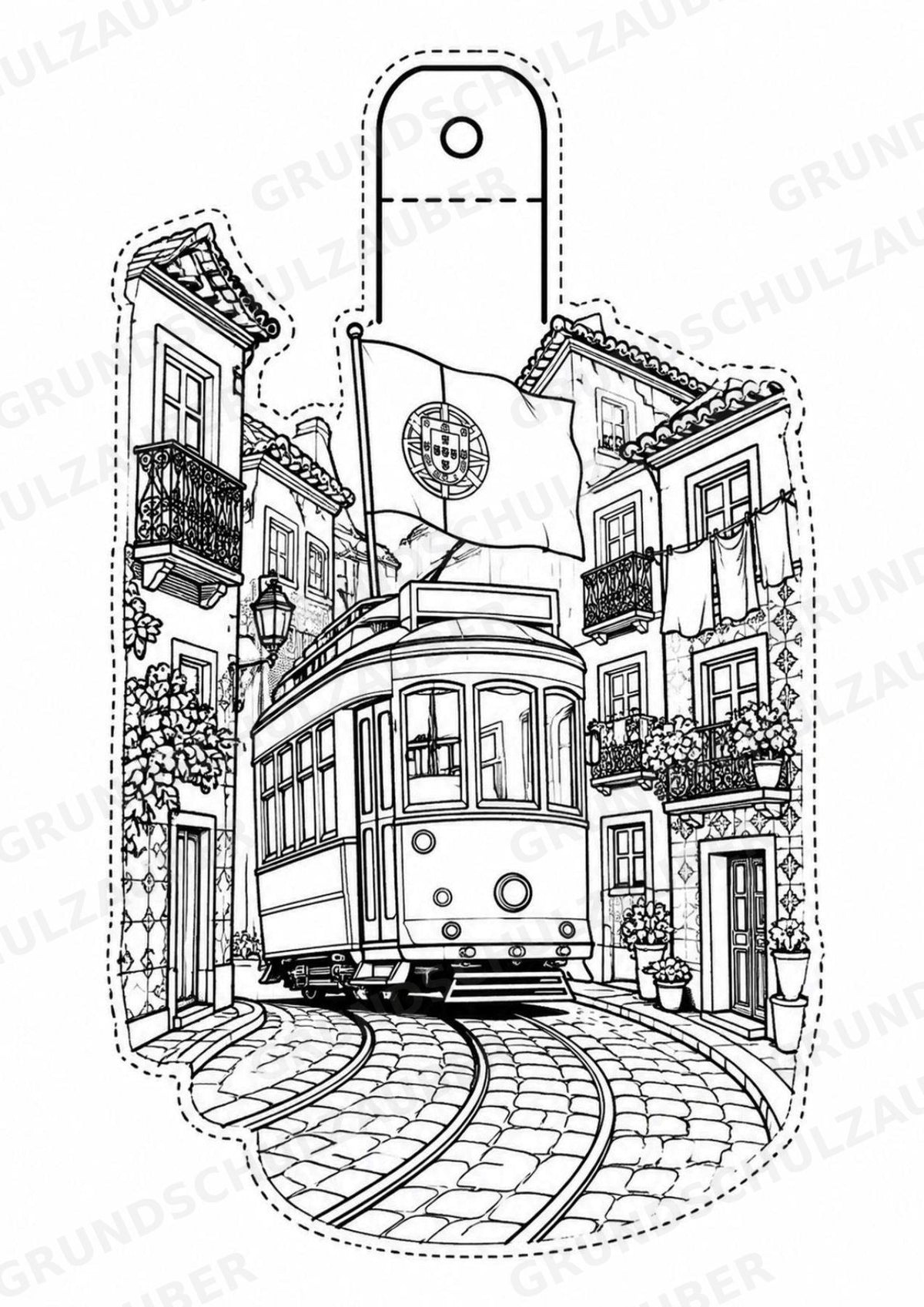 Portugal – Fensterdeko – Basteln – Ausmalbild – Ausschneiden – 15 Vorlagen – Materialseite 3
