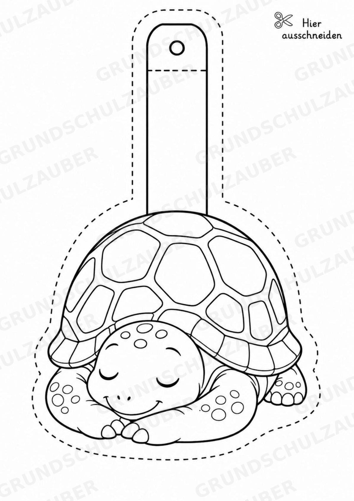 Schildkröte – Fensterdeko – Basteln – Ausmalbild – Ausschneiden – 15 Vorlagen – Materialseite 5