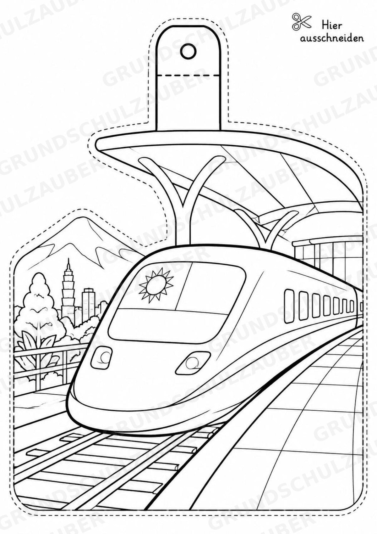 Taiwan – Fensterdeko – Basteln – Ausmalbild – Ausschneiden – 15 Vorlagen – Materialseite 16