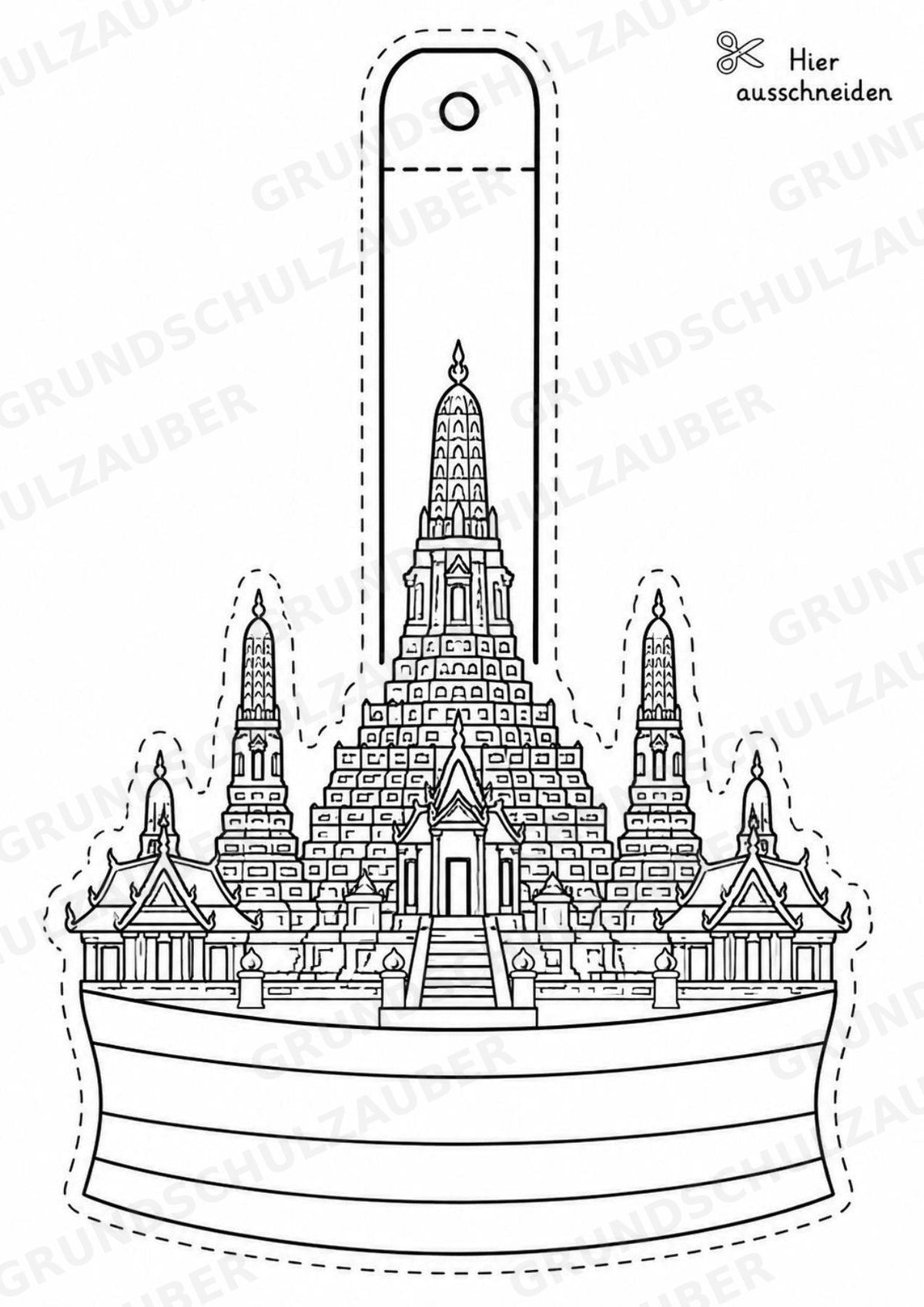 Thailand – Fensterdeko – Basteln – Ausmalbild – Ausschneiden – 15 Vorlagen – Materialseite 2