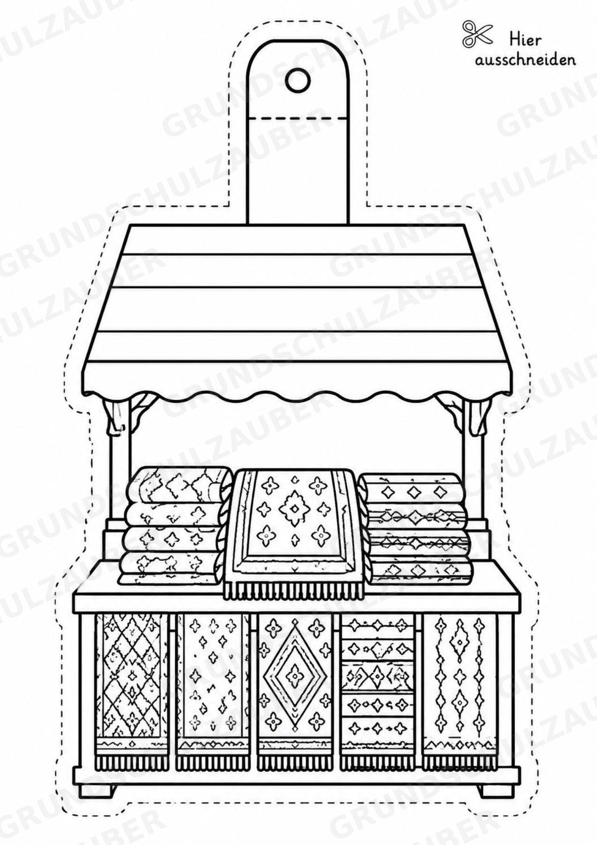 Thailand – Fensterdeko – Basteln – Ausmalbild – Ausschneiden – 15 Vorlagen – Materialseite 11
