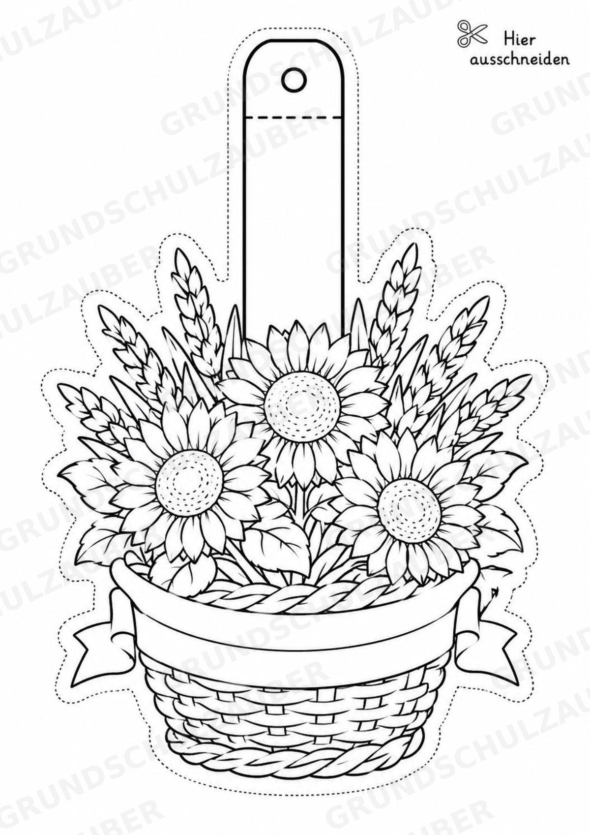 Ukraine – Fensterdeko – Basteln – Ausmalbild – Ausschneiden – 15 Vorlagen – Materialseite 5