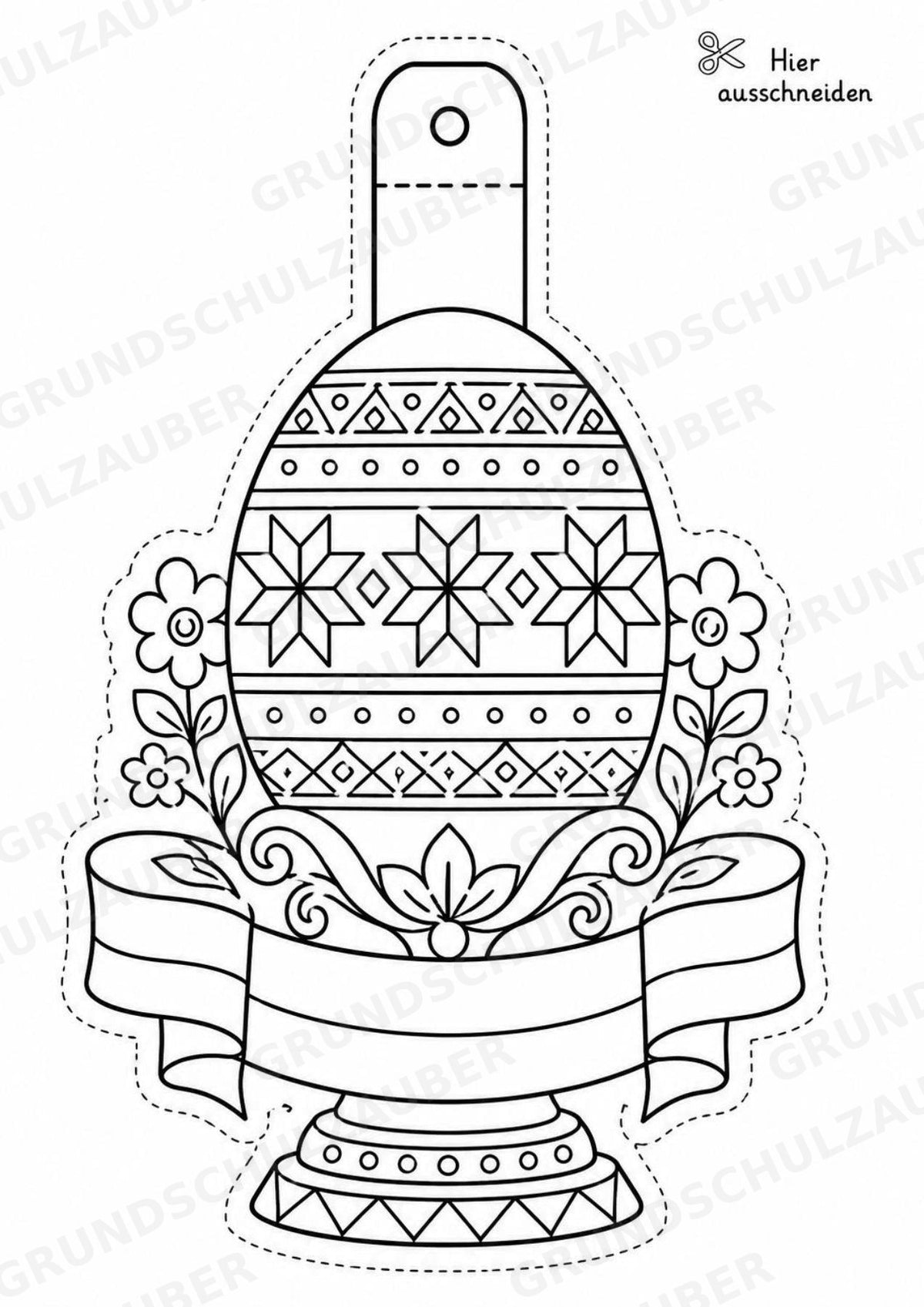 Ukraine – Fensterdeko – Basteln – Ausmalbild – Ausschneiden – 15 Vorlagen – Materialseite 7