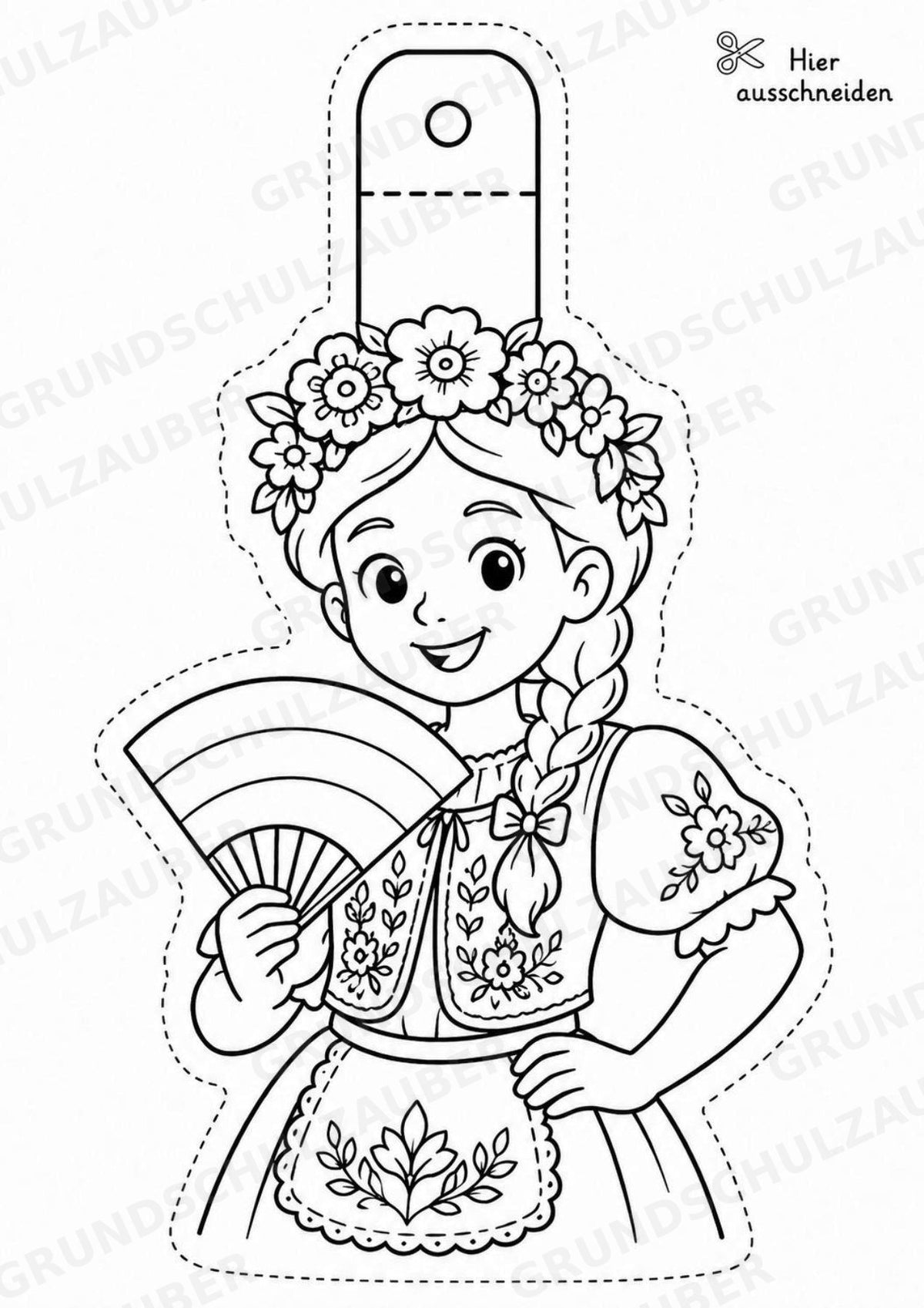 Ungarn – Fensterdeko – Basteln – Ausmalbild – Ausschneiden – 15 Vorlagen – Materialseite 2
